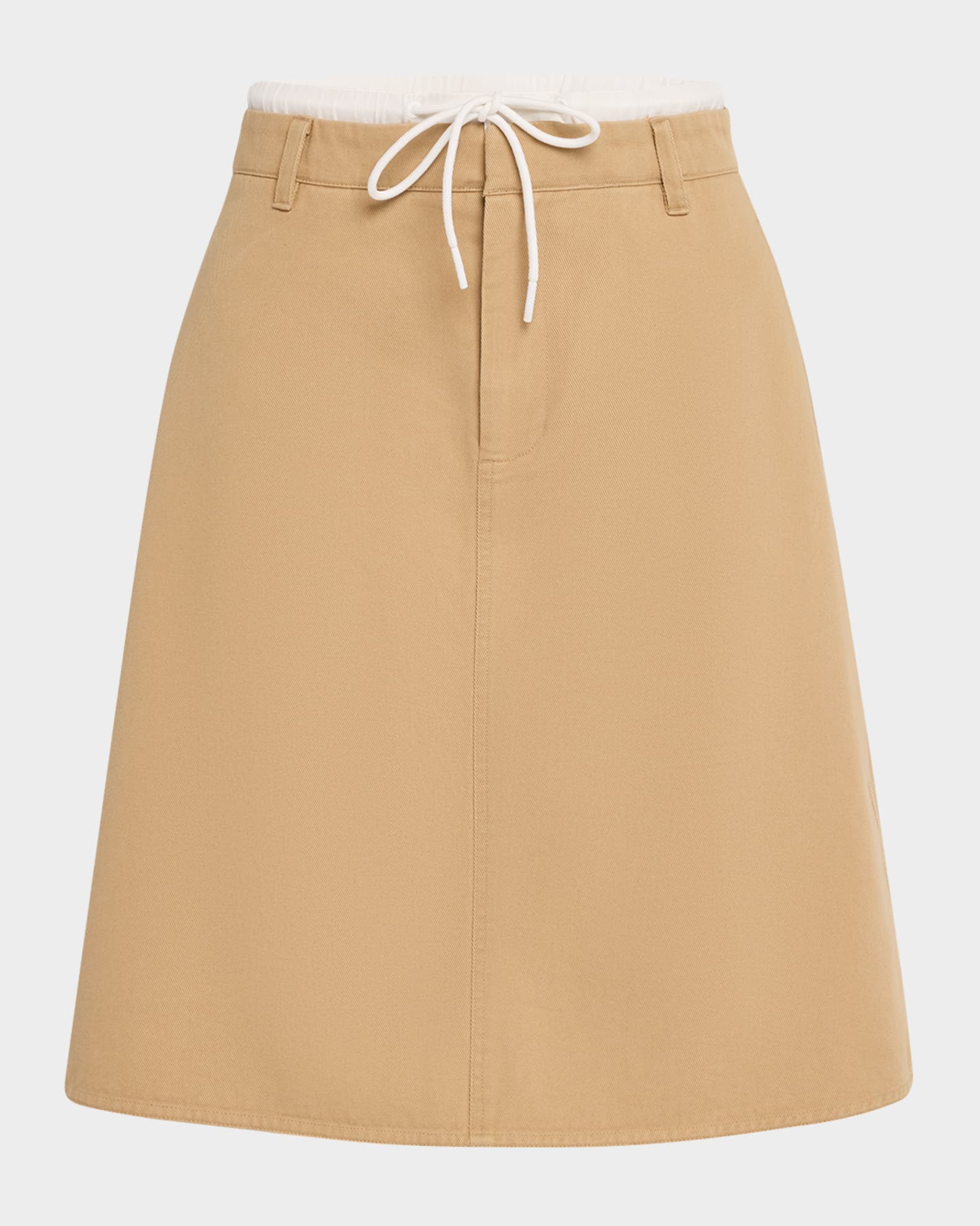 Mid-Rise Double Waistband Skirt