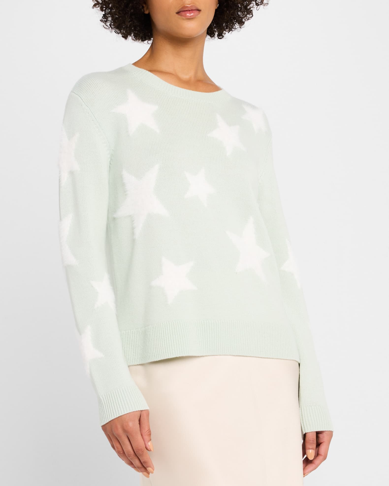 Alice + Olivia Andora Fuzzy Star Pullover | Neiman Marcus