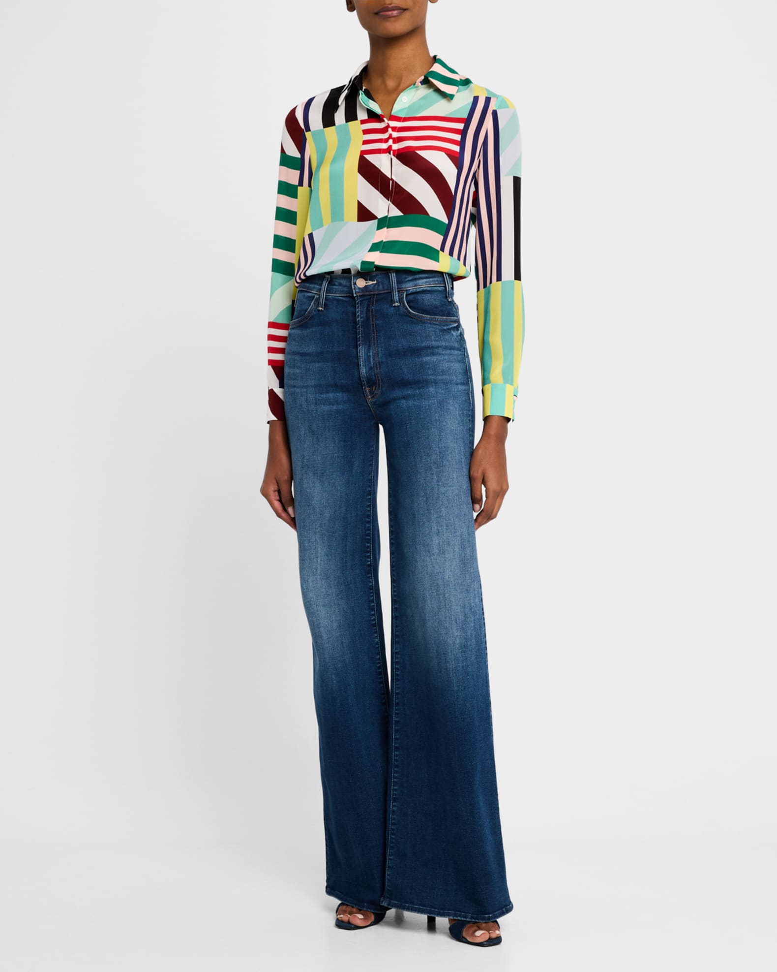 Willa Striped Placket Top 1