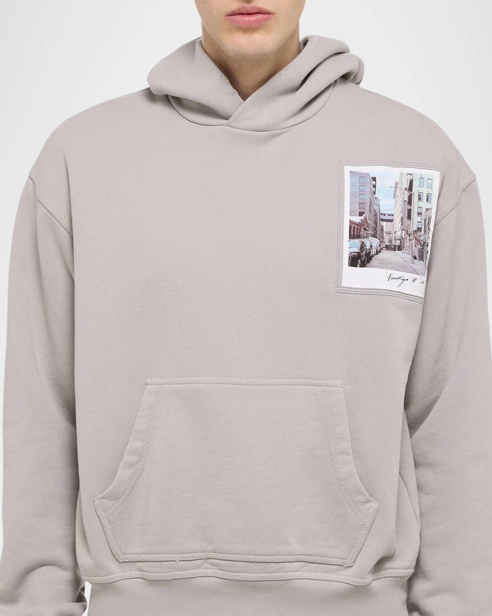 【関税込み】Helmut Lang グレー Brooklyn Postcard フーディ Helmut Lang Postcard Hoodie: Brooklyn | HELMUTLANG.COM