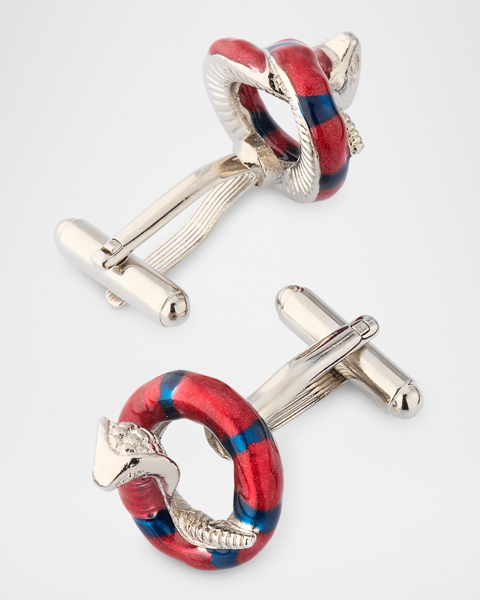 Link Up Men's Cobra Coil Snake Cufflinks | Neiman Marcus