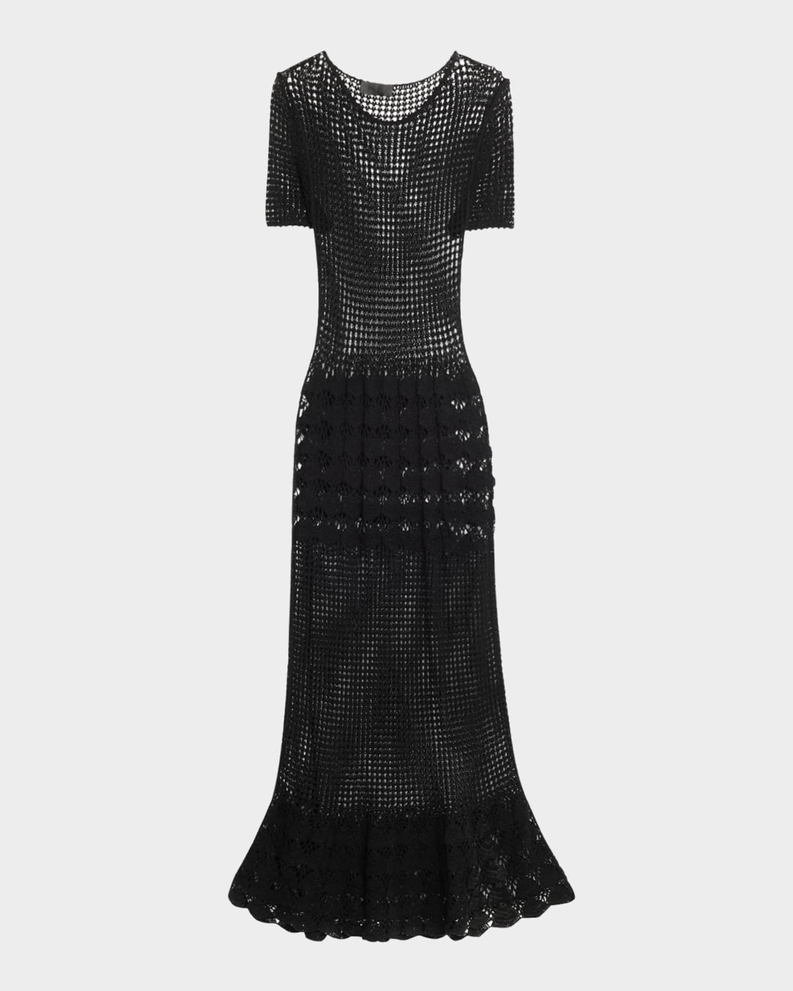 Yoko Open-Knit Maxi Dress 0