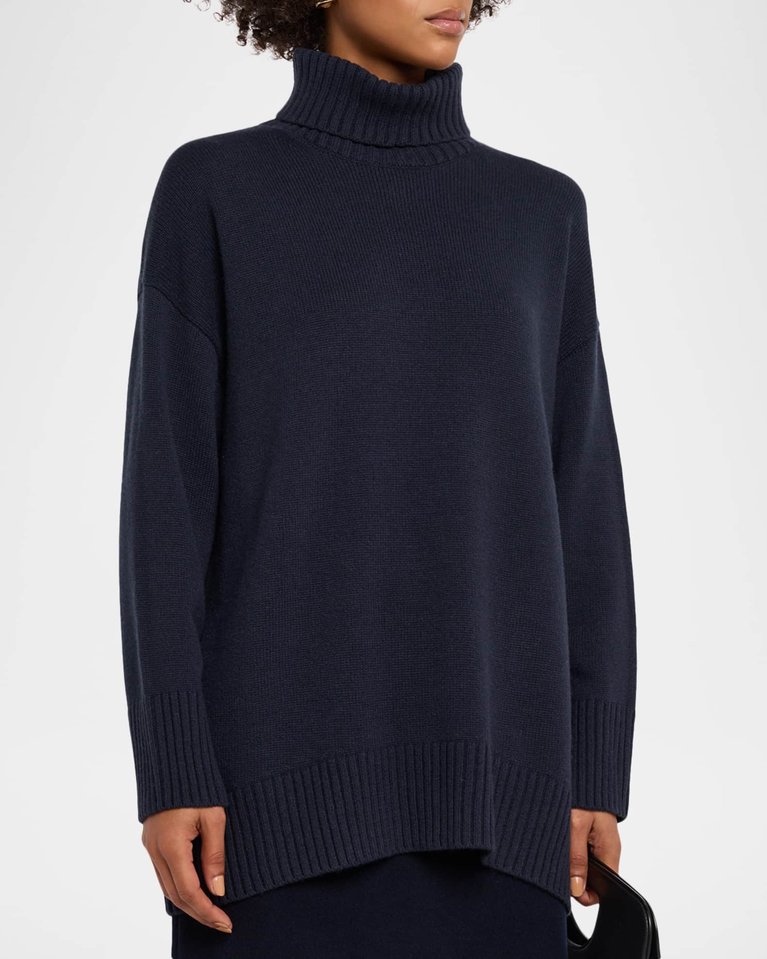 Lafayette 148 New York Oversized Cashmere Turtleneck Sweater