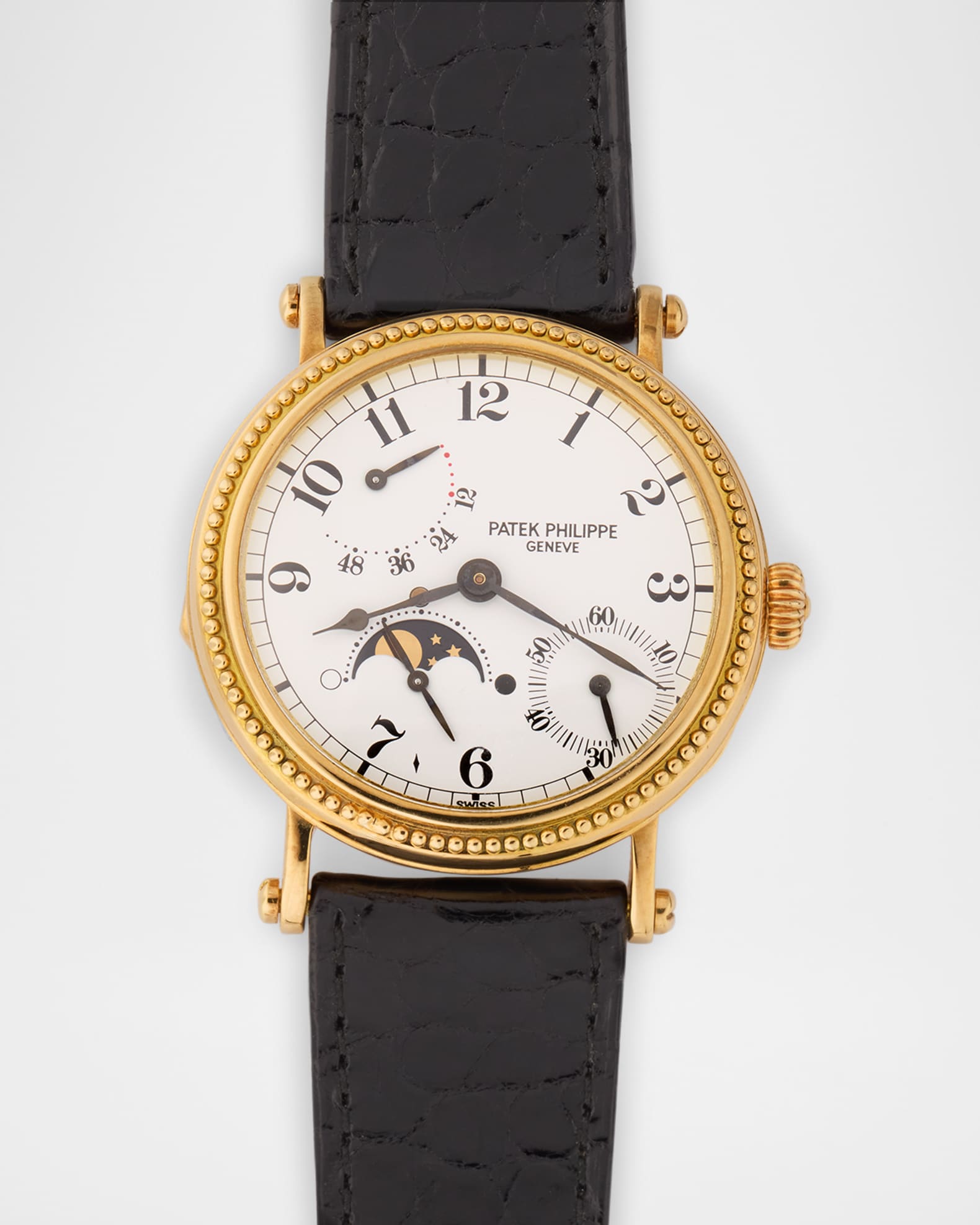 Patek Philippe 18K Yellow Gold Age of the Moon 35mm Vintage 1995 Watch 0