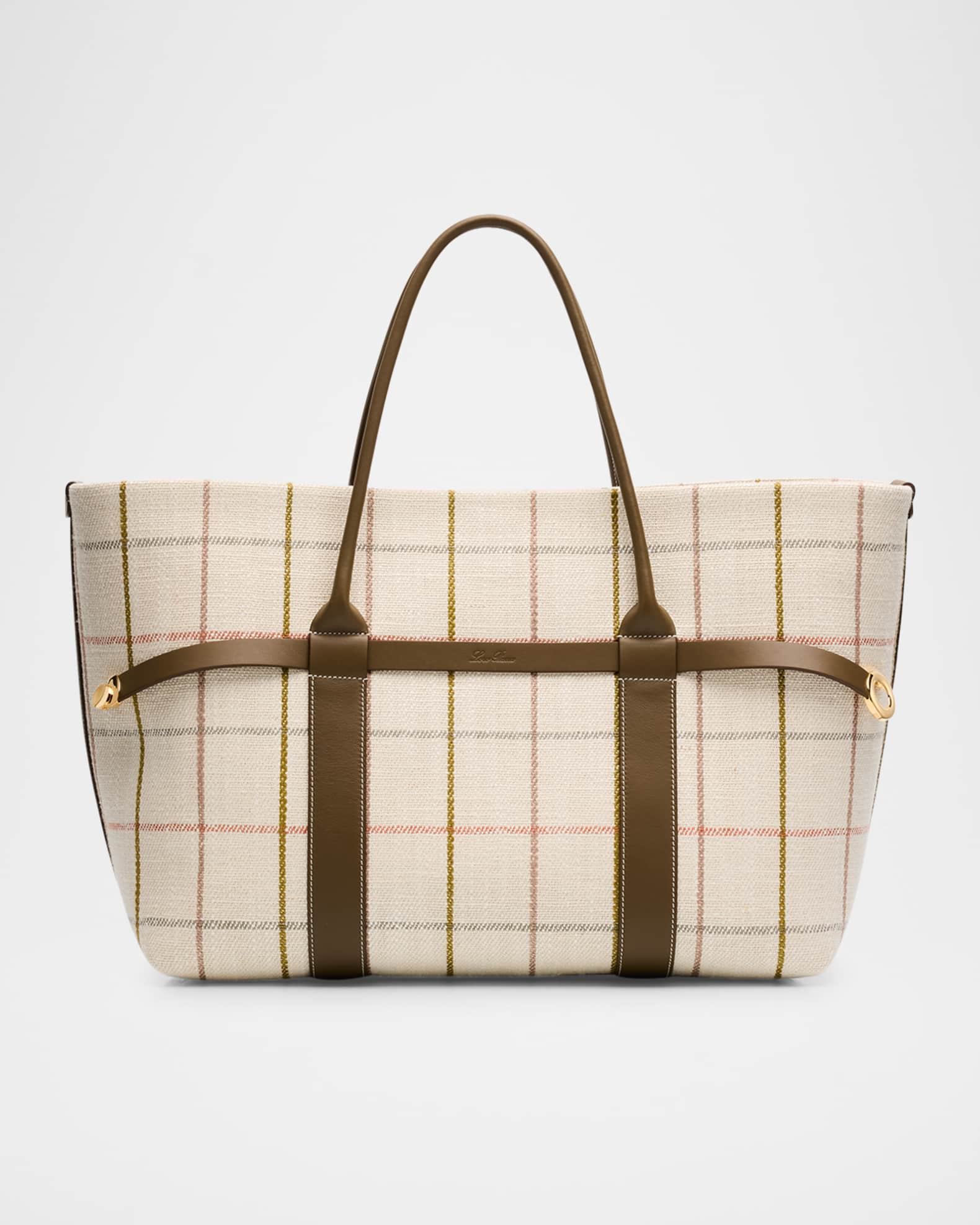 Ghiera Large Tartan Jacquard Tote Bag 0