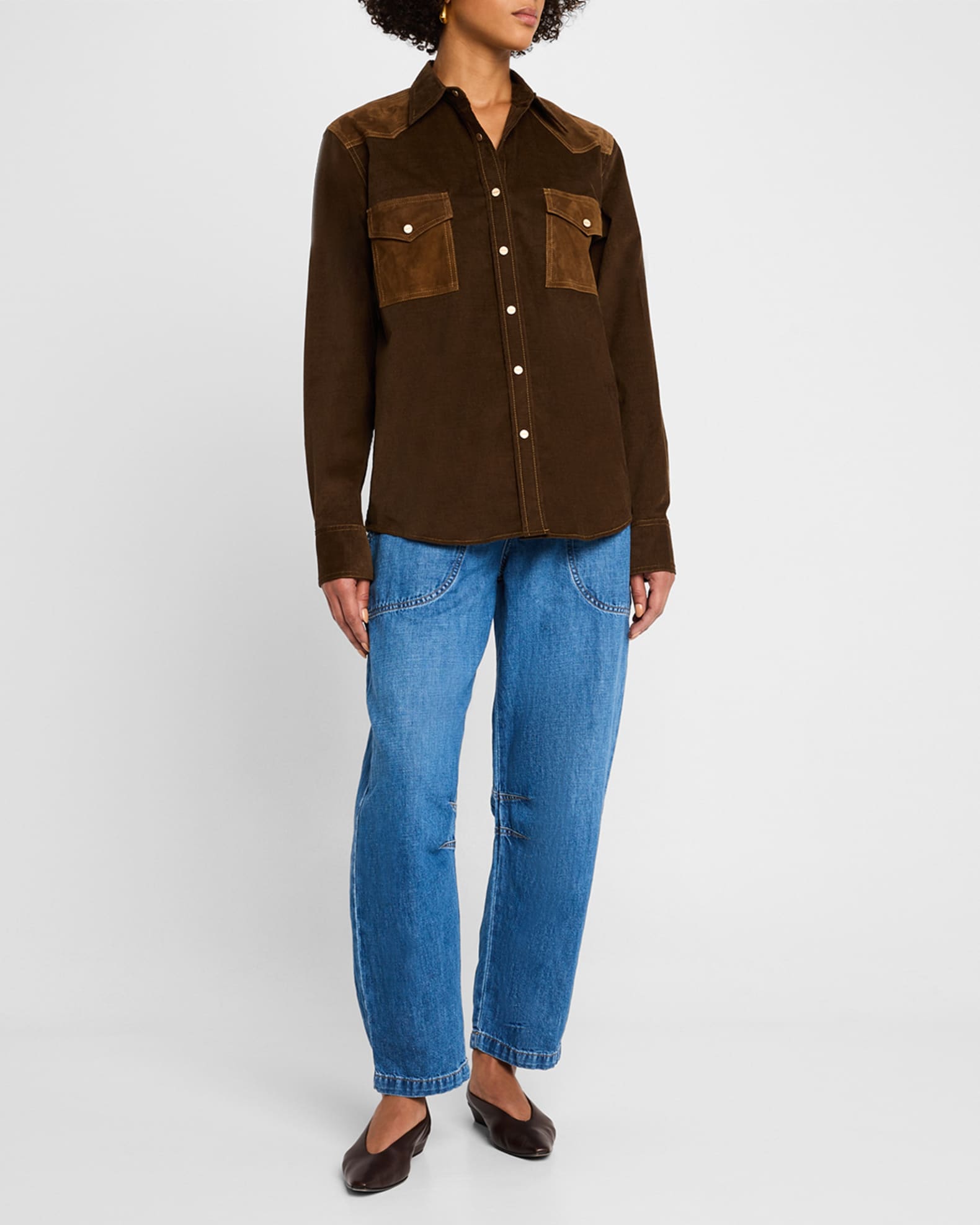 Cowboy Take Me Away Micro Cord Shirt 1