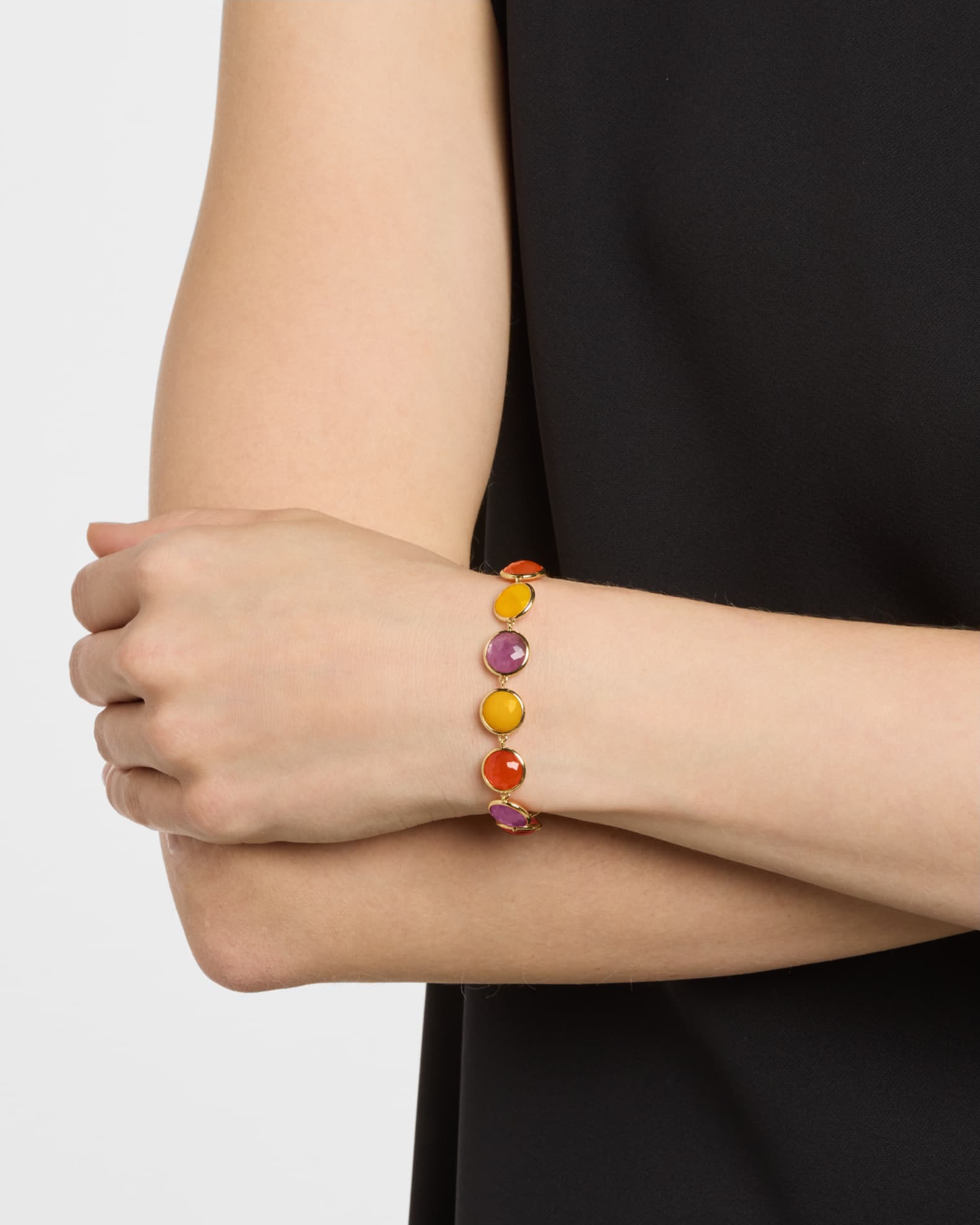 Lollipop 18K Yellow Gold All-Stone Flexible Bracelet  1