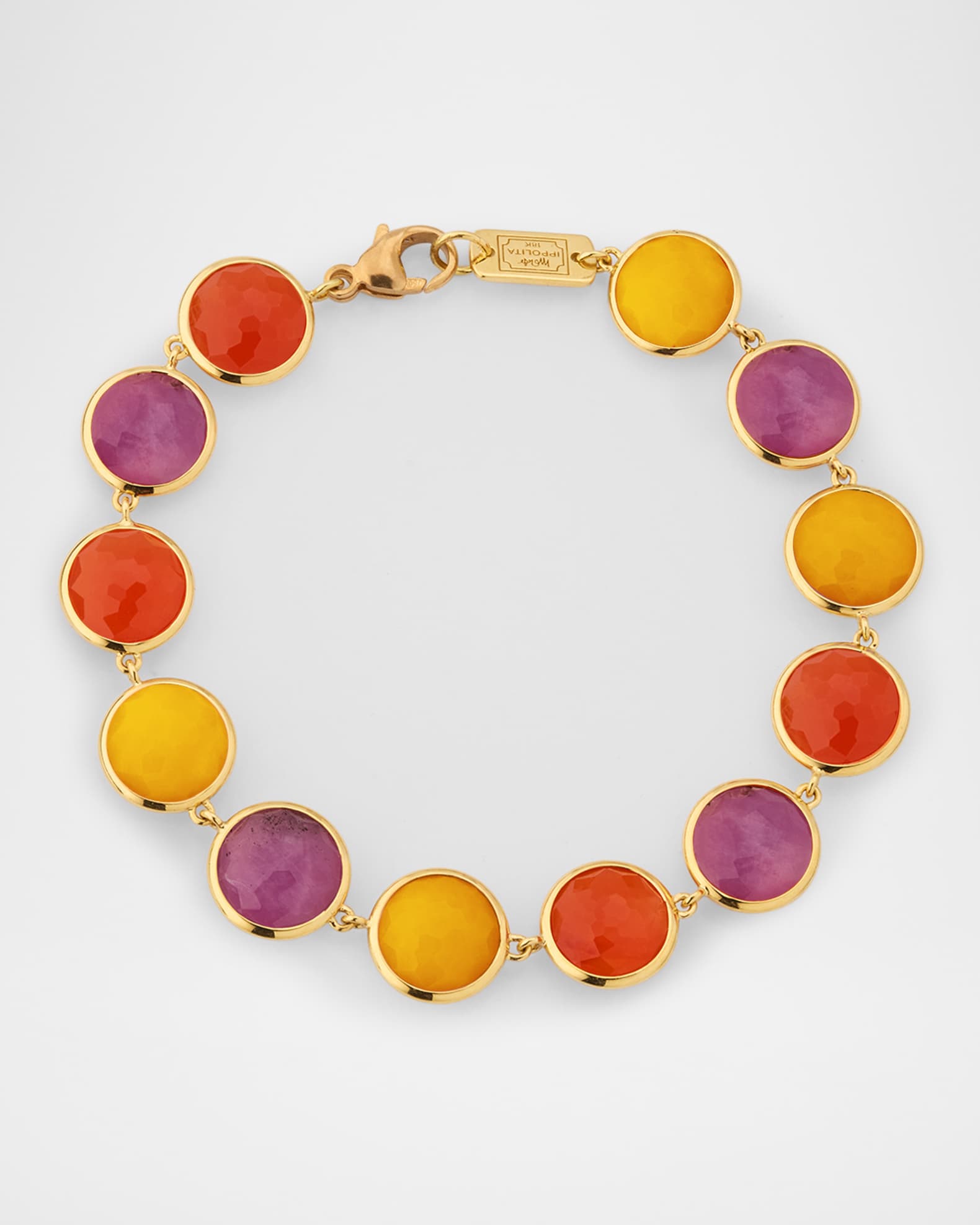 Lollipop 18K Yellow Gold All-Stone Flexible Bracelet  0