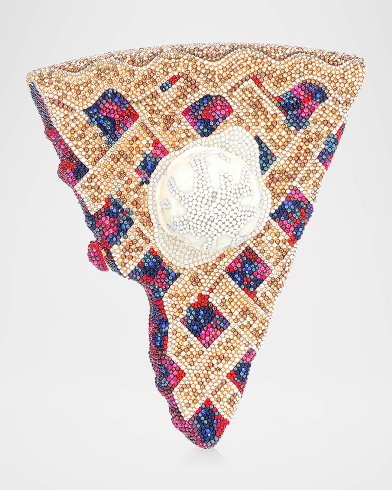 A La Mode Pie Slice Crystal Clutch Bag 1
