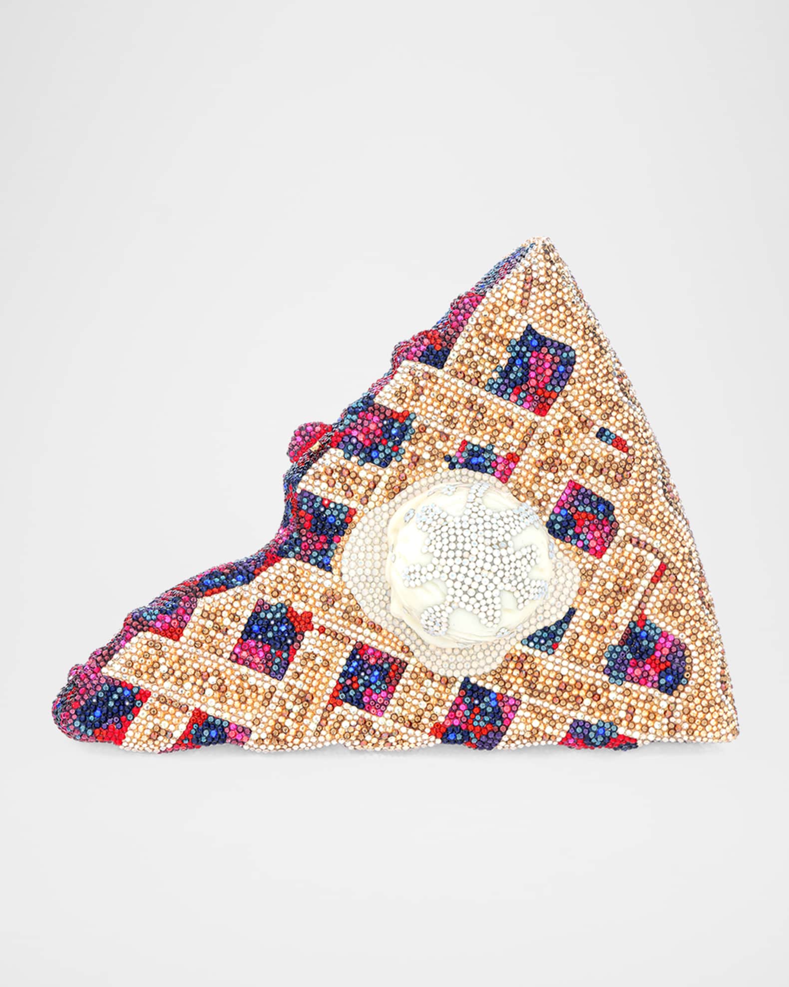 A La Mode Pie Slice Crystal Clutch Bag 0