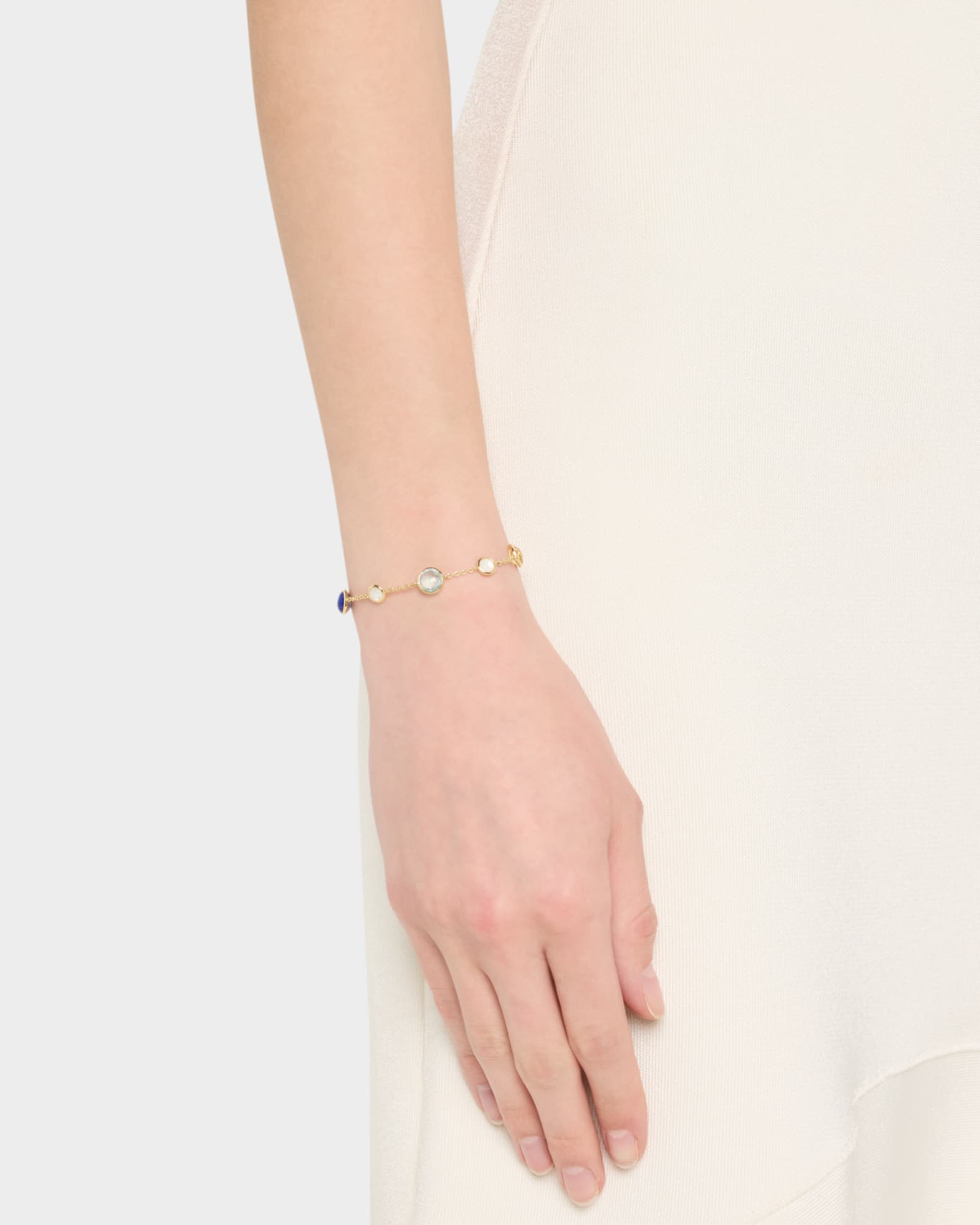 Lollipop 18K Yellow Gold 9-Stone Link Bracelet 1