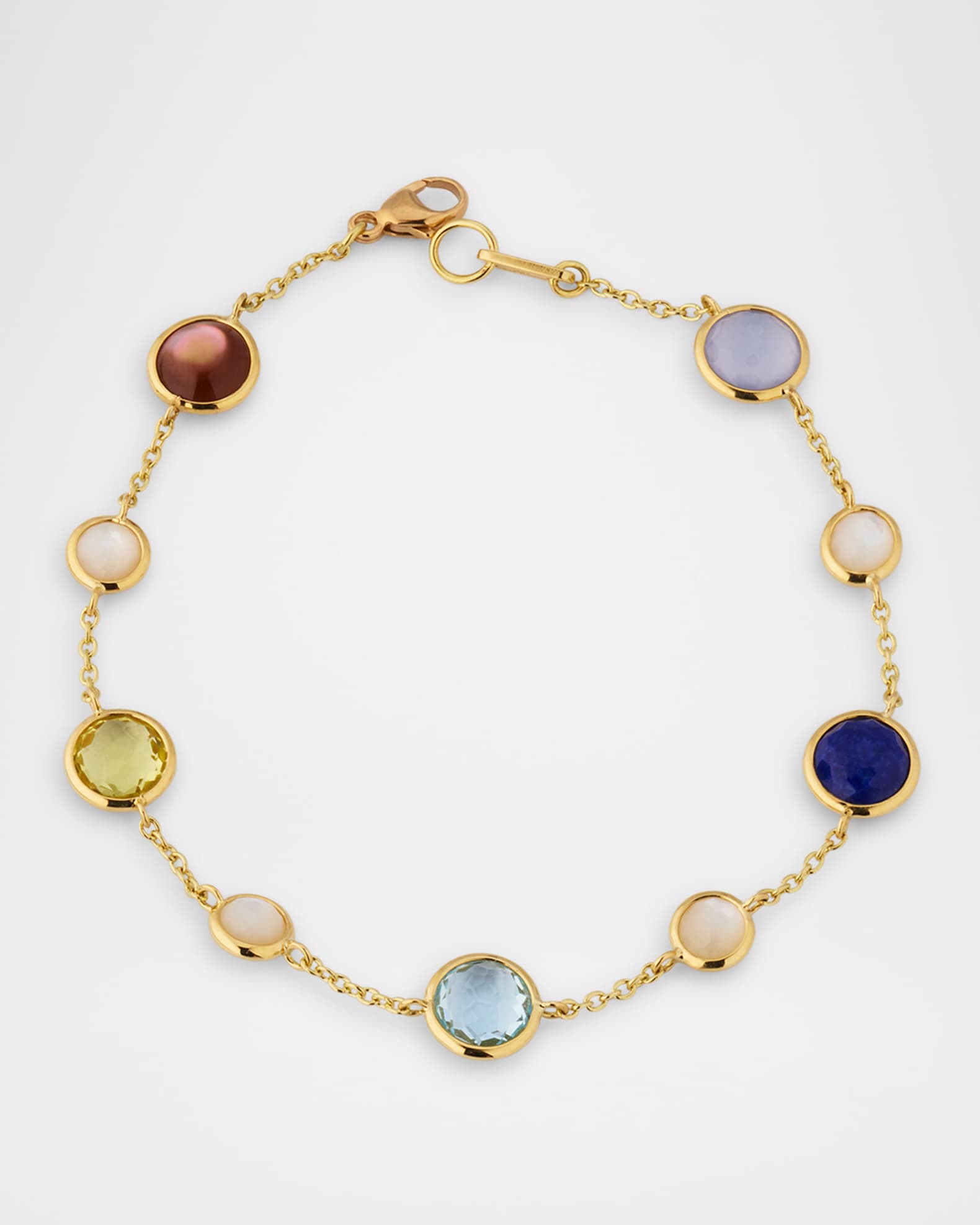Lollipop 18K Yellow Gold 9-Stone Link Bracelet 0