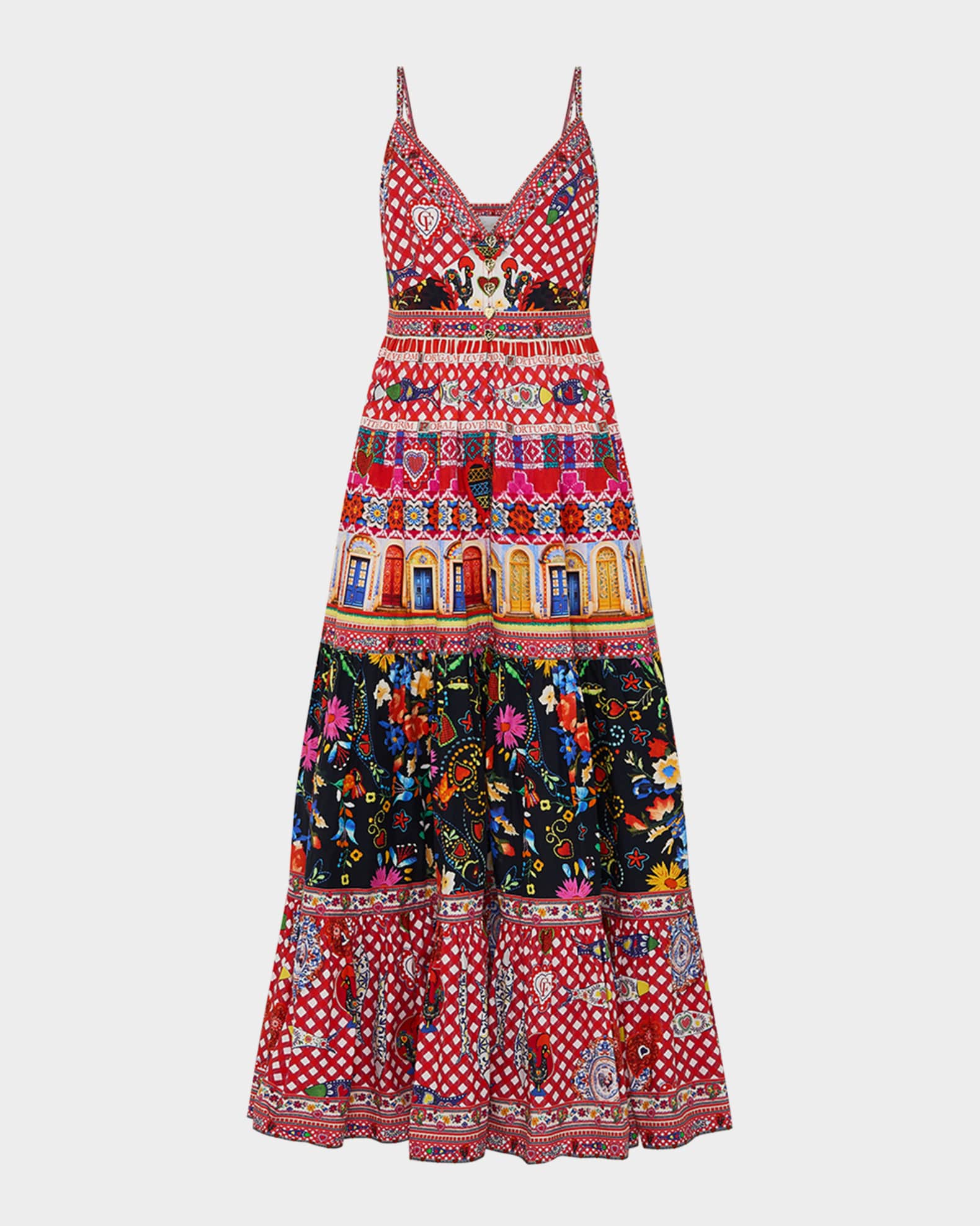 Folk Fabulous Tiered Bodice Maxi Dress 0