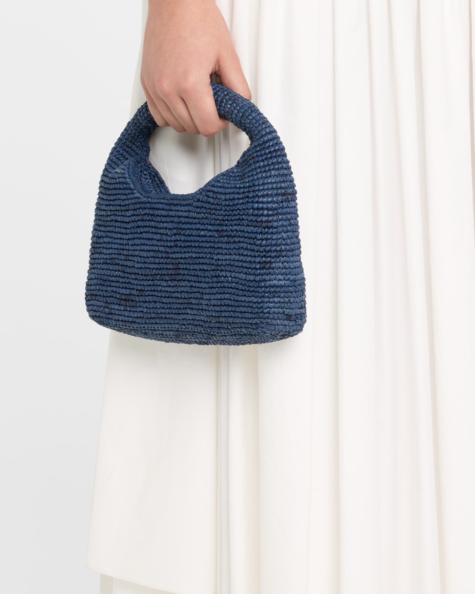 Half Moon Raffia Top-Handle Bag 1