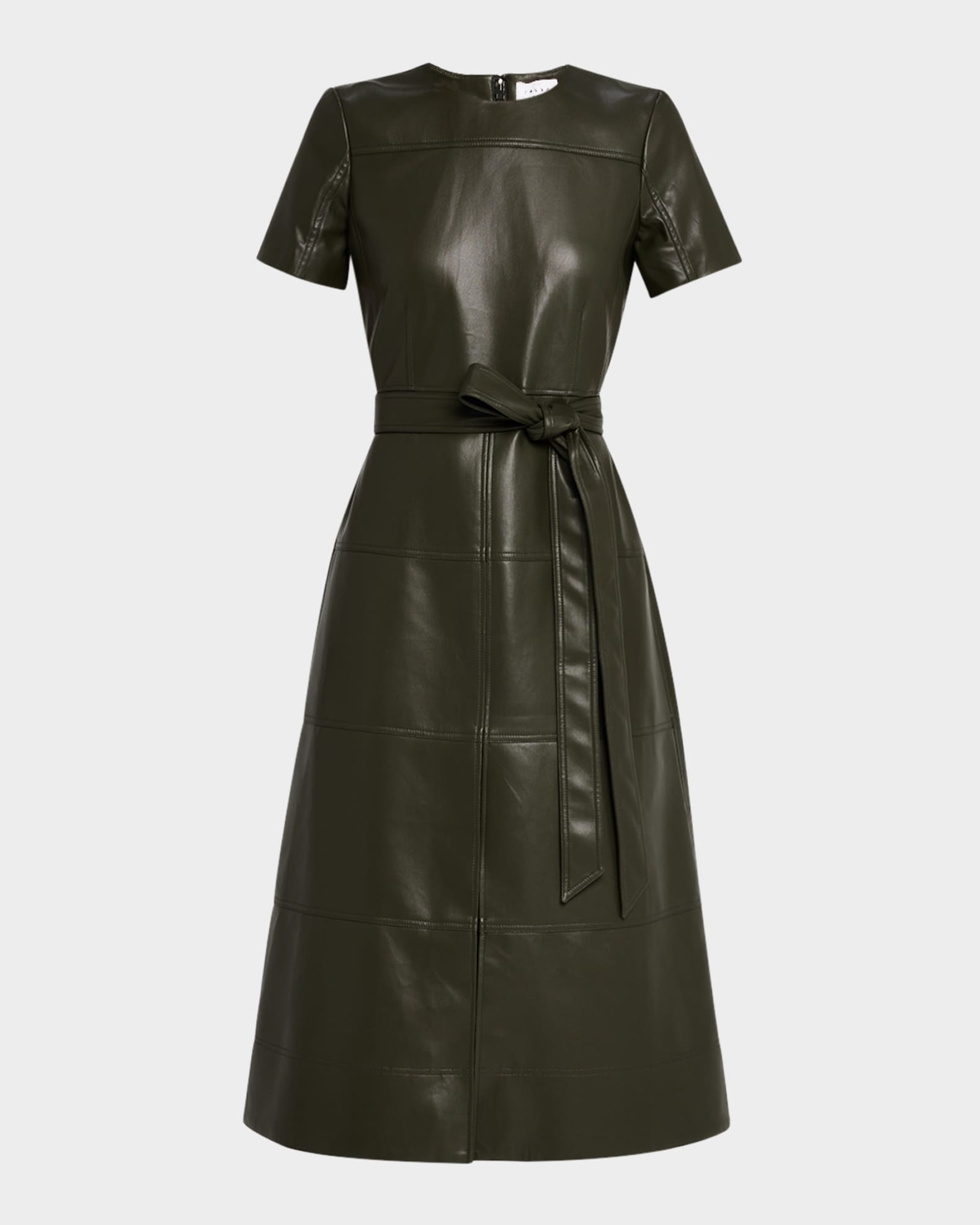 slim fit dress slacks Metallic Green Draped Leather Mini Dress – Annie's Ibiza Online