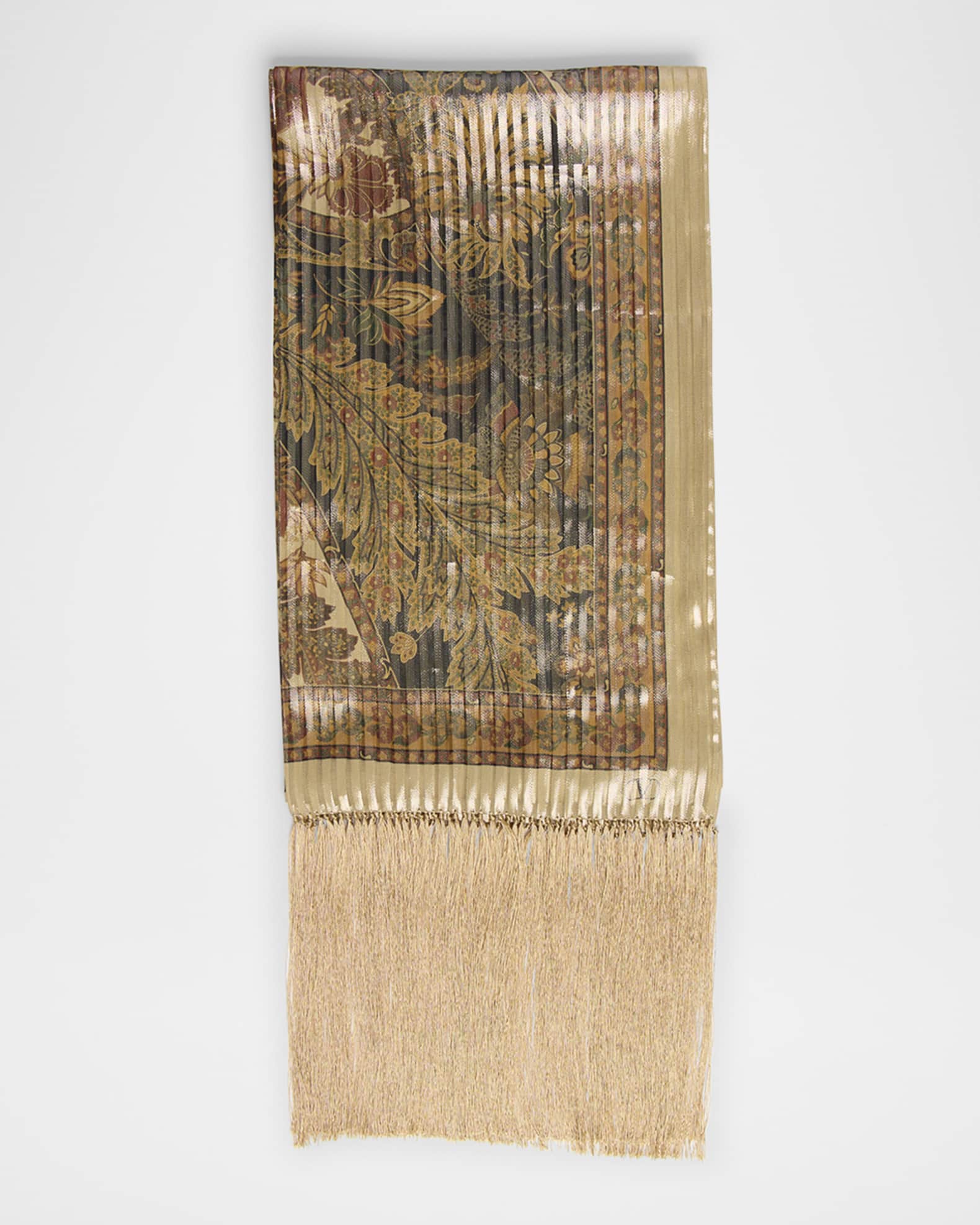 Paisley-Print Silk Scarf 0