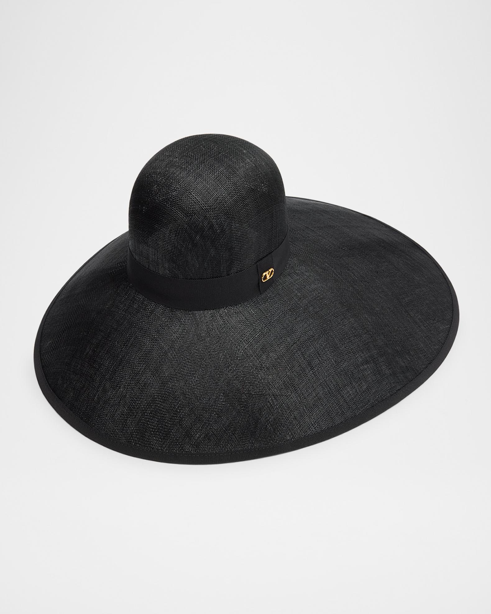 Valentino Garavani V-Logo Large Brim Hat | Neiman Marcus