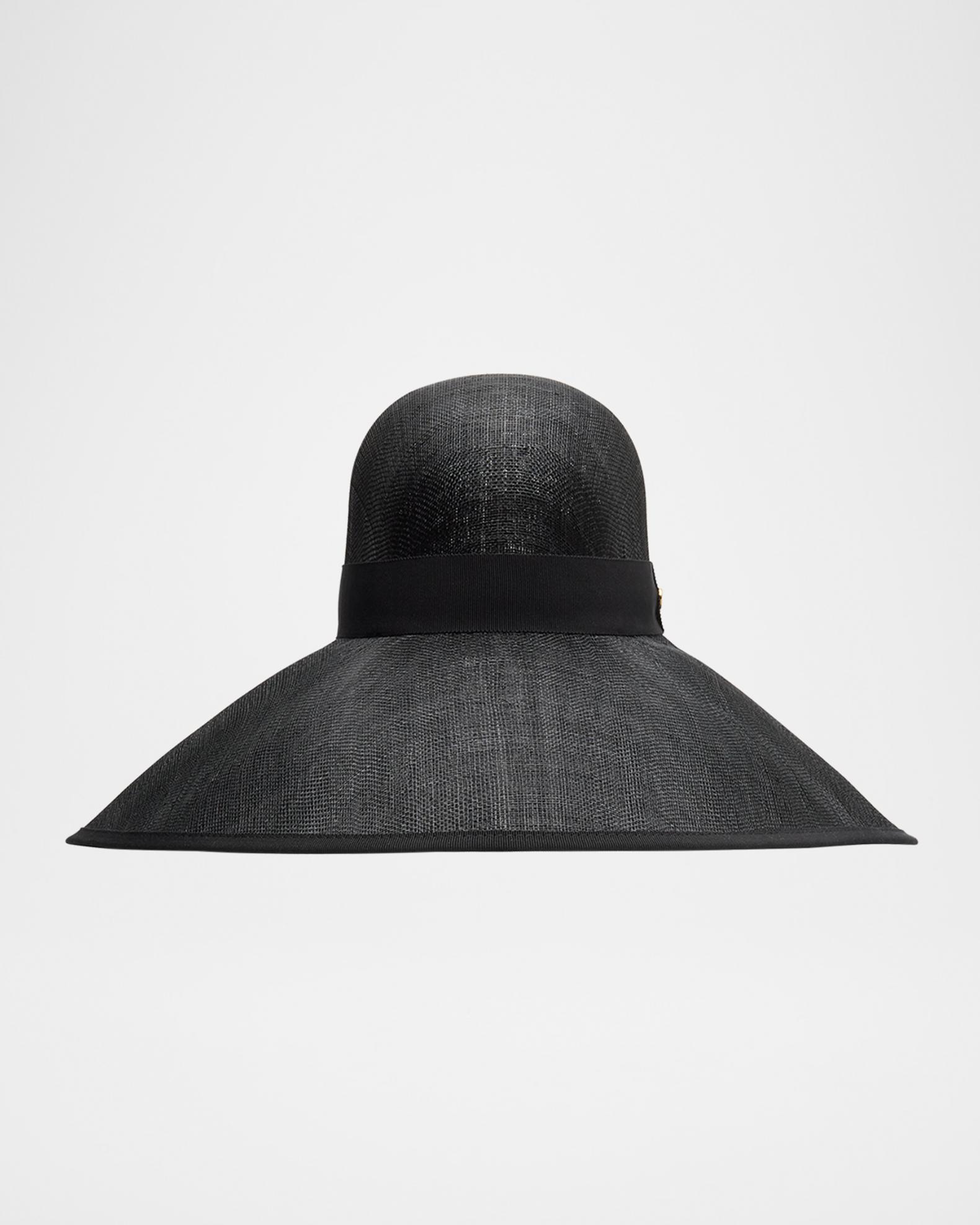 Chapeau Fedora Noir Valentino Garavani Avec Bande Rockstud - Taille L 58 Cm