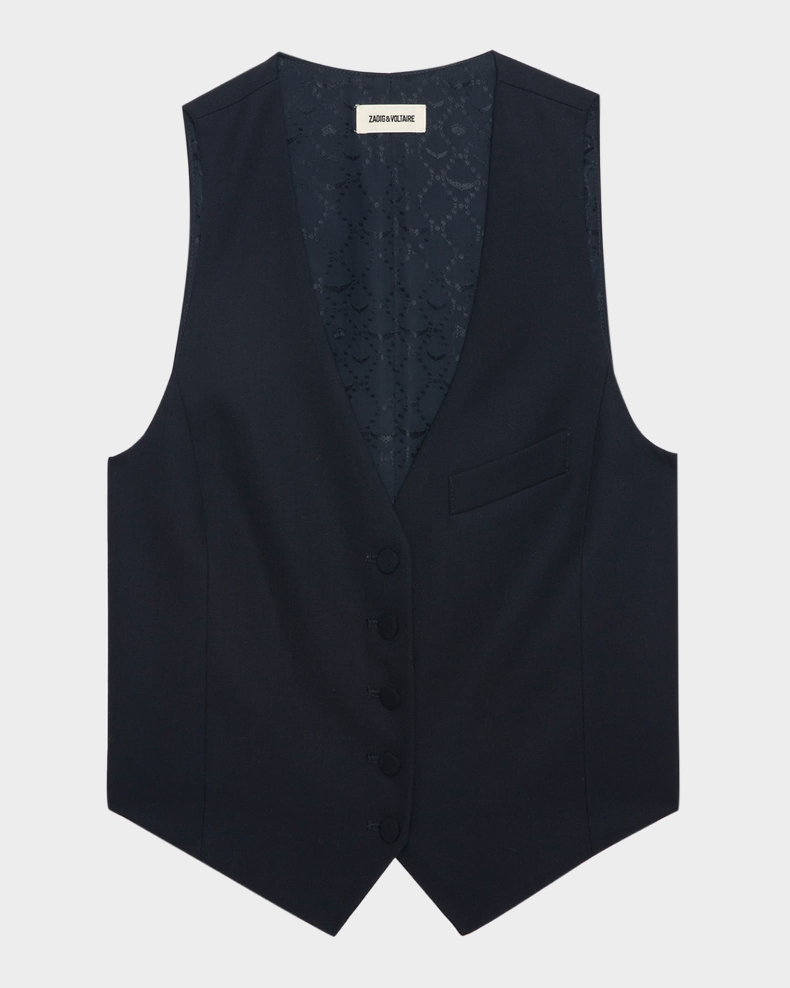 Emaux Tailored Virgin Wool Vest 0