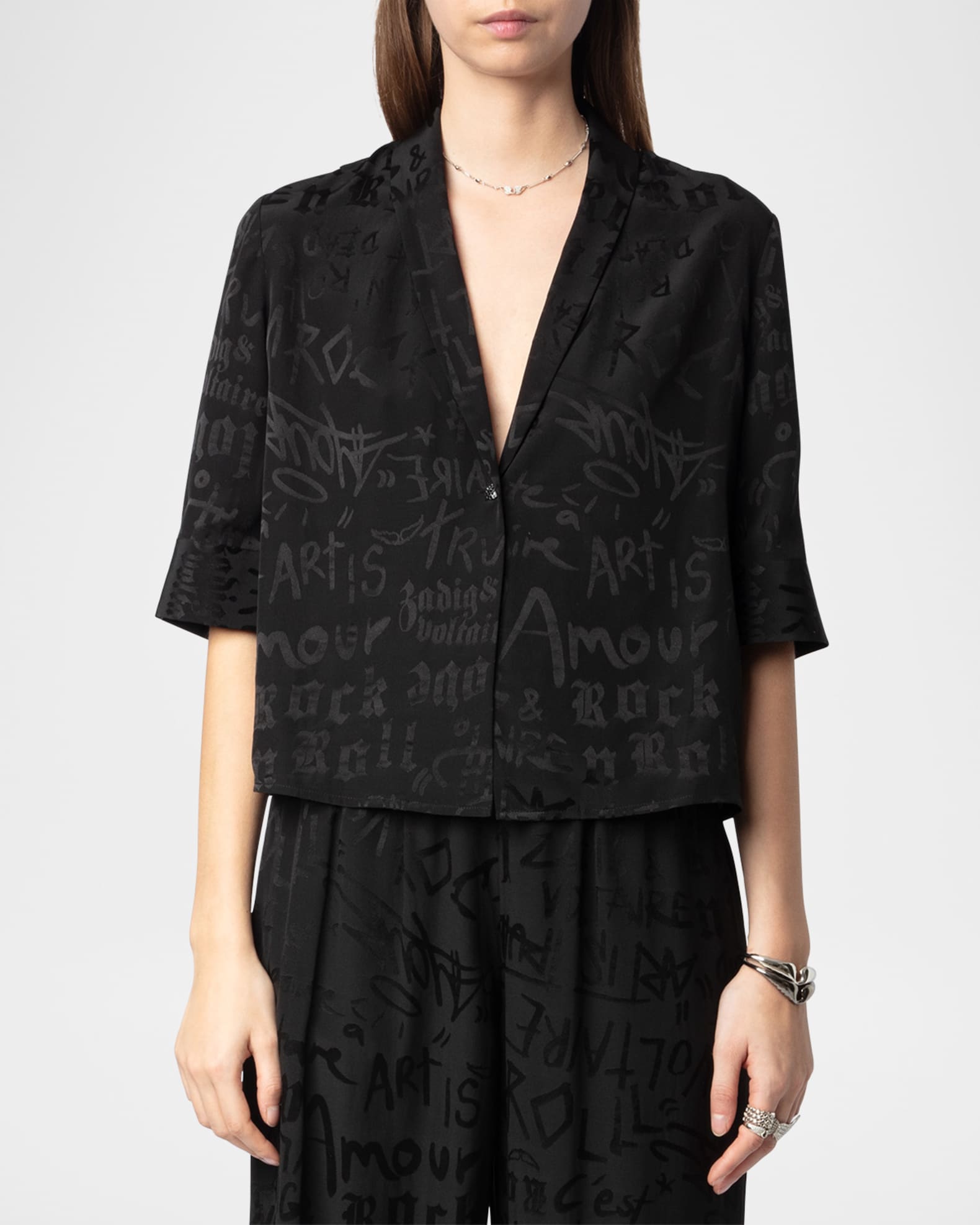 Telmos Manifesto Silk Blouse 0