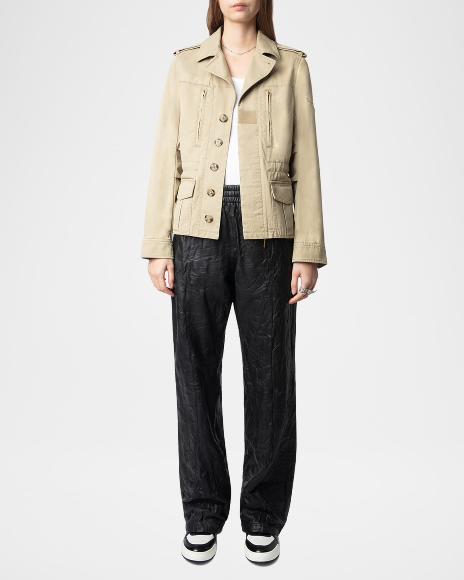 Zadig & Voltaire Klimi Washed Cotton Parka | Neiman Marcus