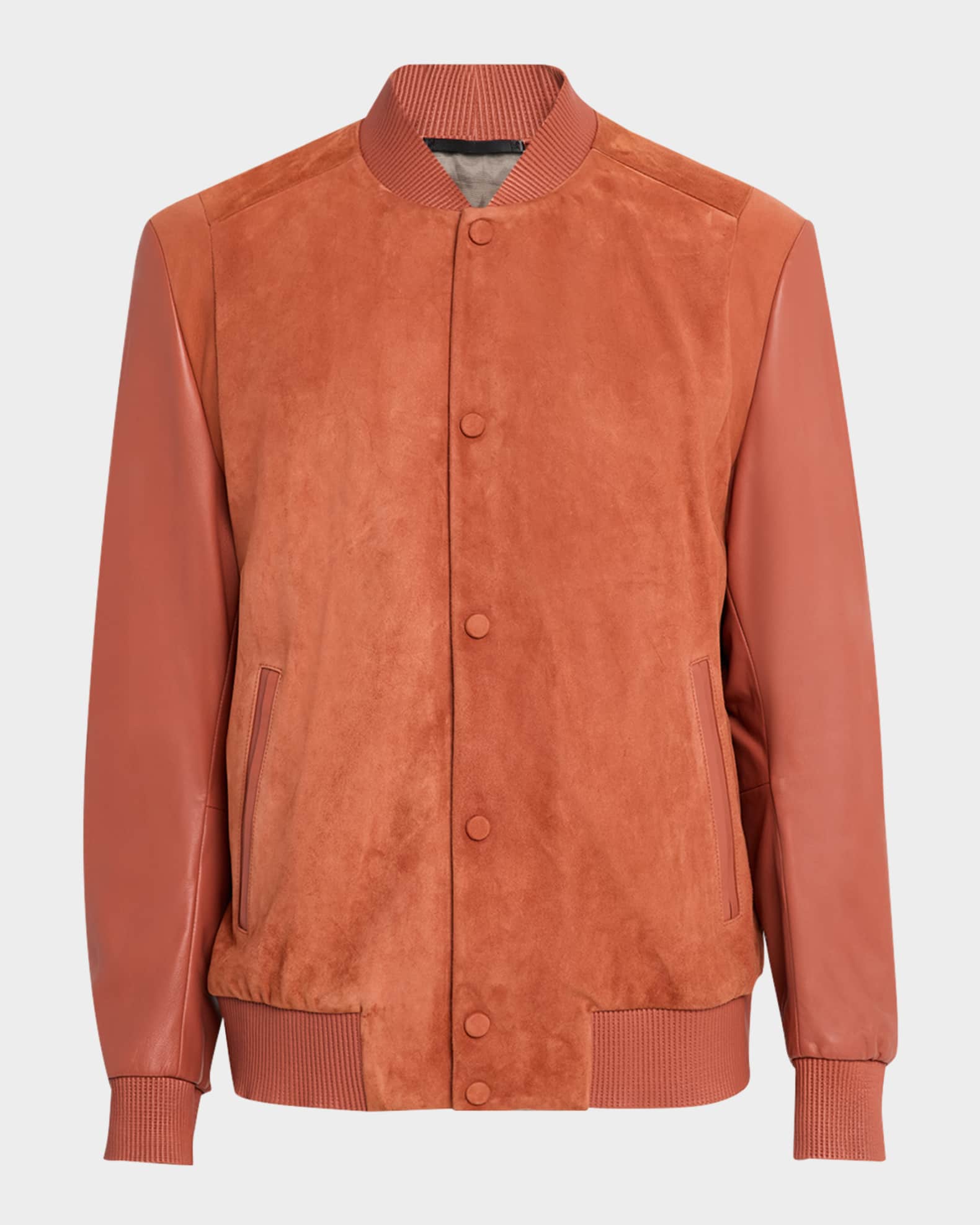 Men's Micks Suede and Leather Bomber Jacket 0