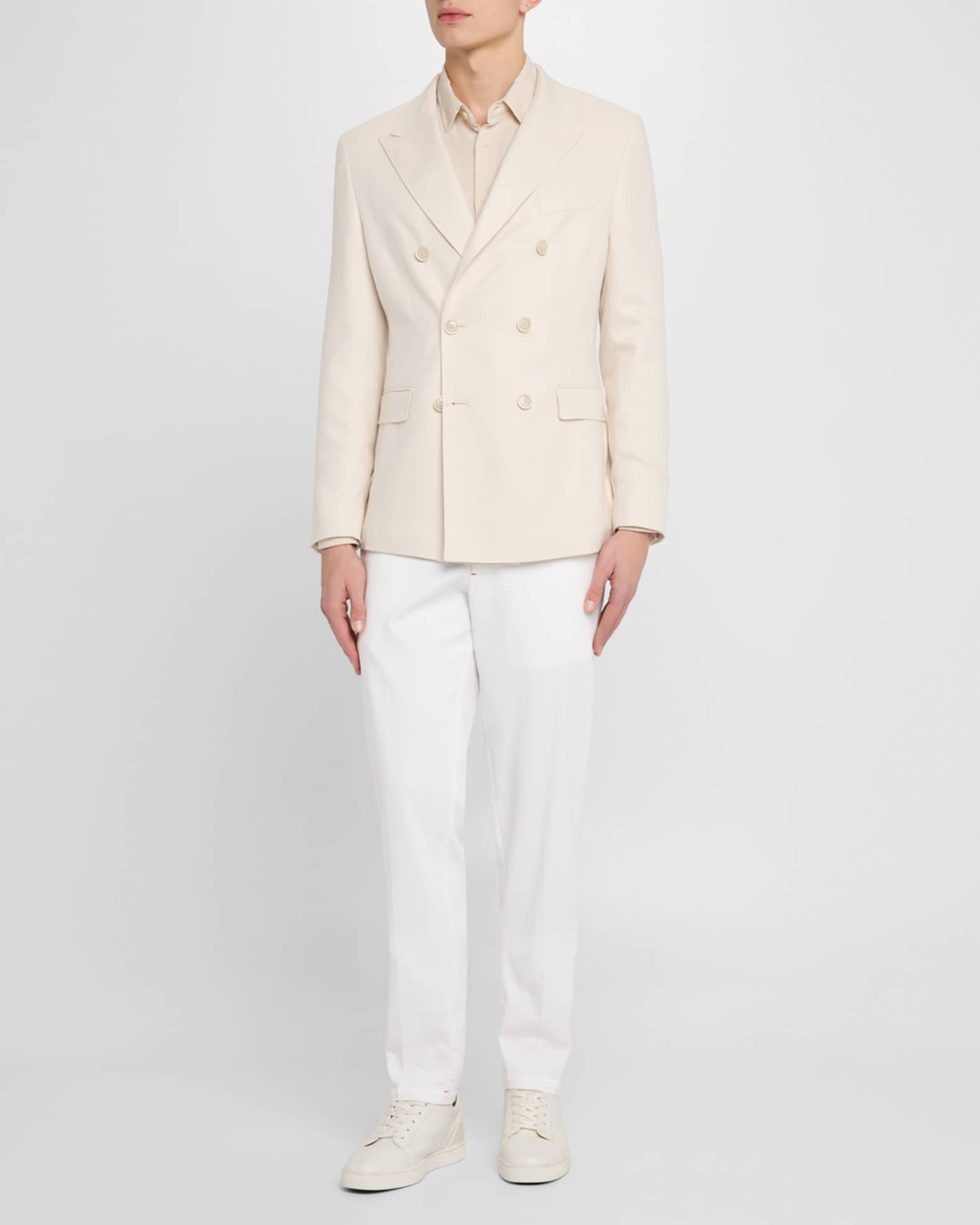 Men's Heston Silk and Cashmere Double-Breasted Sport Coat 1