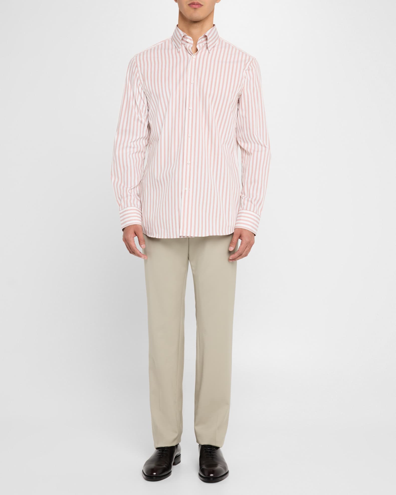 Men's Hays Cotton Stripe Dress Shirt 1