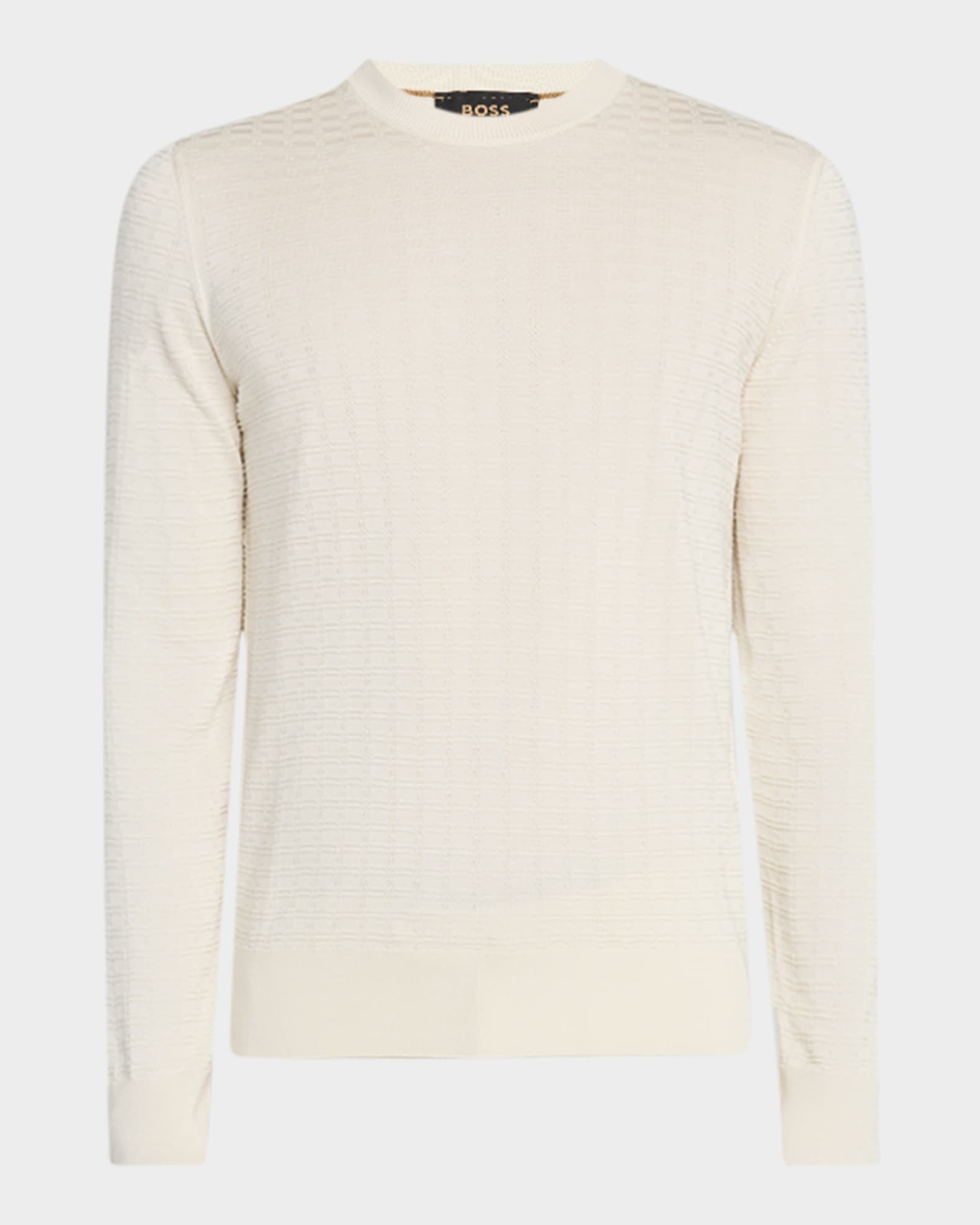 Men's Baniel Silk Textured Crewneck Sweater 0