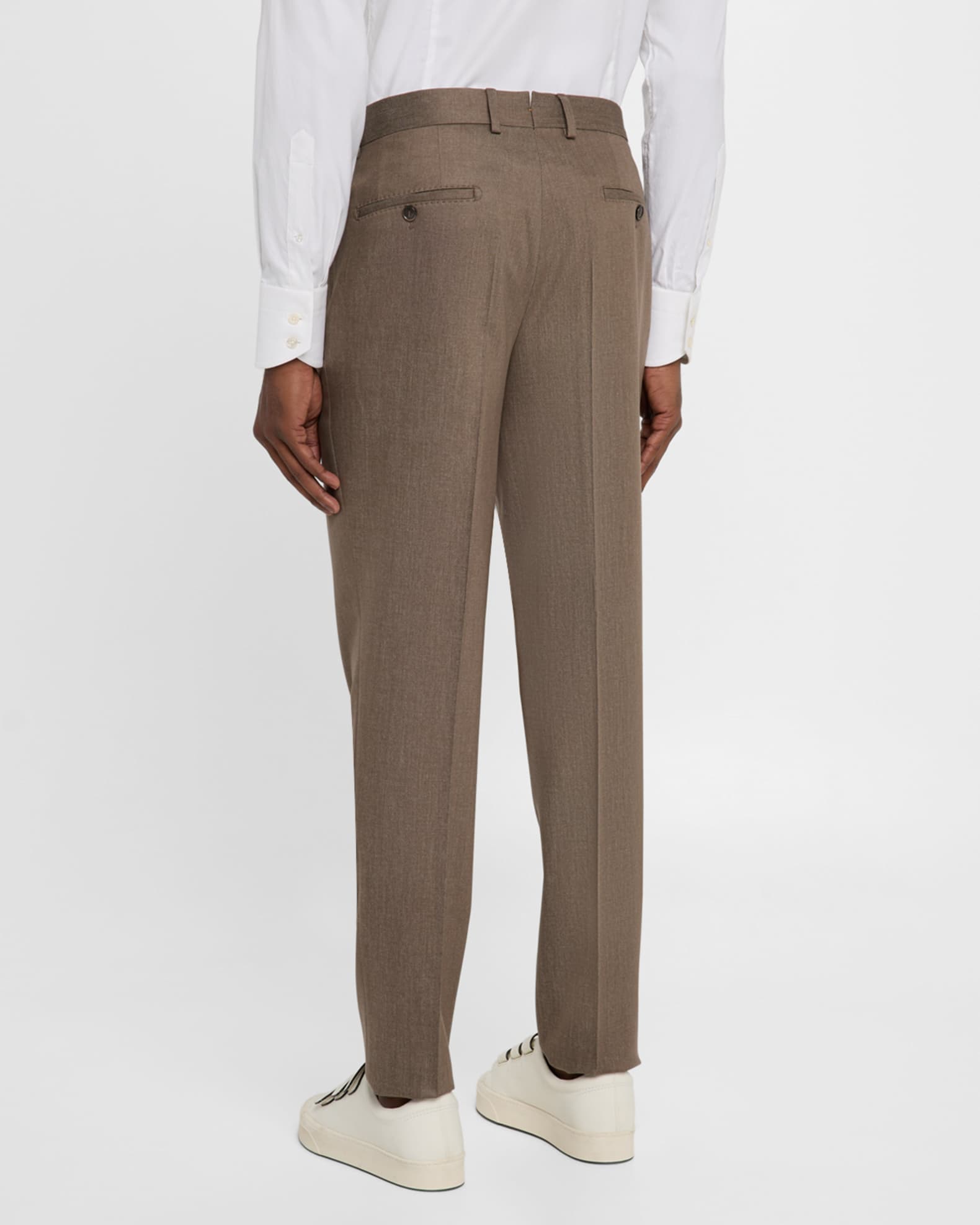 Men's Peet Wool Single-Pleated Trousers 1