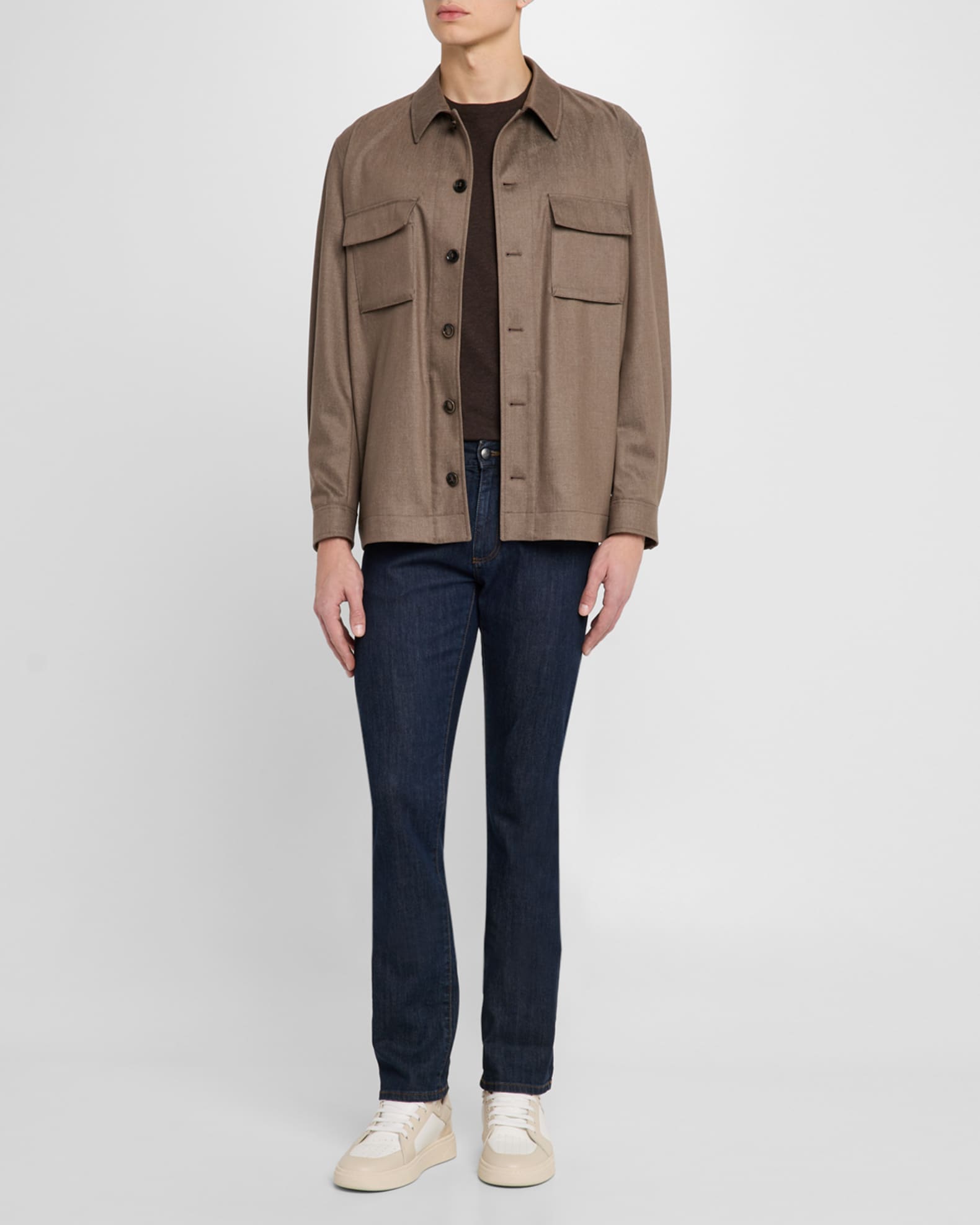 Men's Corvin Wool Shirt Jacket - Thumbnail 2