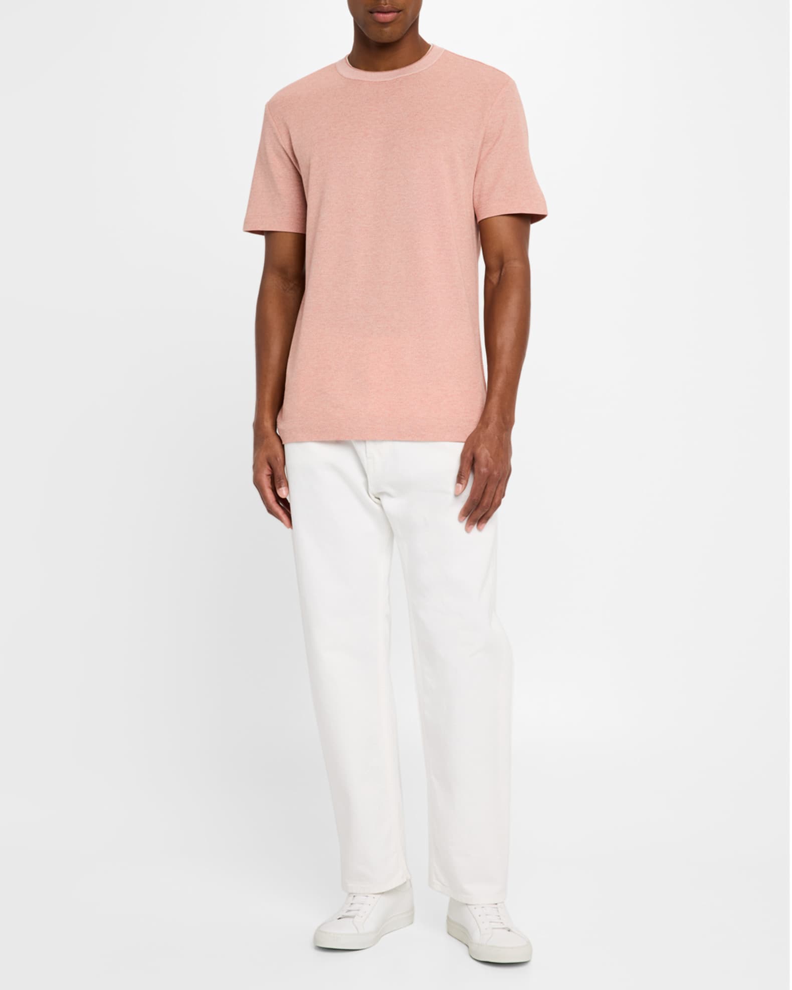 Men's Tesar Cotton and Silk Crewneck T-Shirt 1