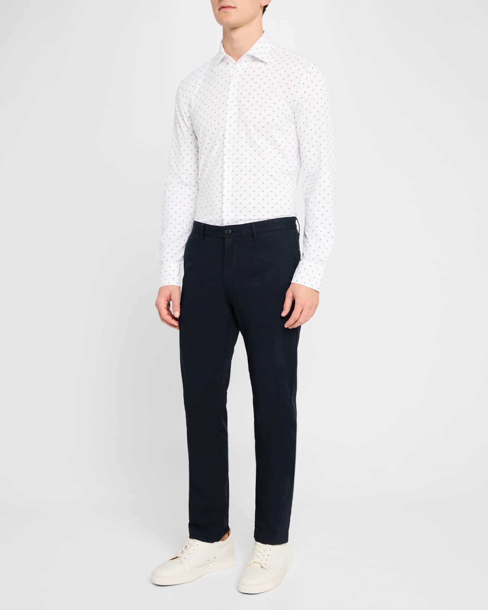 Men's Hank Stretch Micro-Pattern Dress Shirt - Thumbnail 2