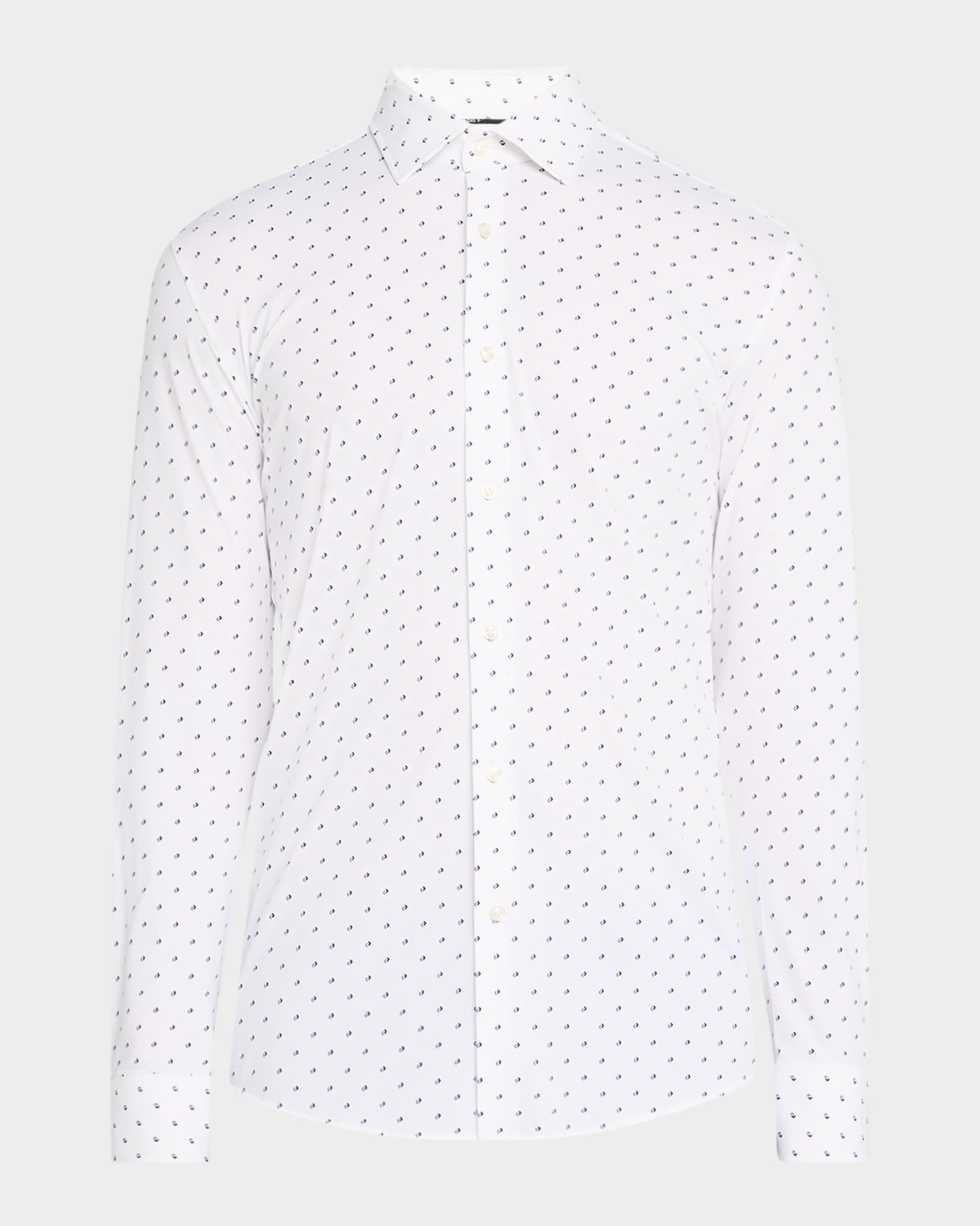 Men's Hank Stretch Micro-Pattern Dress Shirt