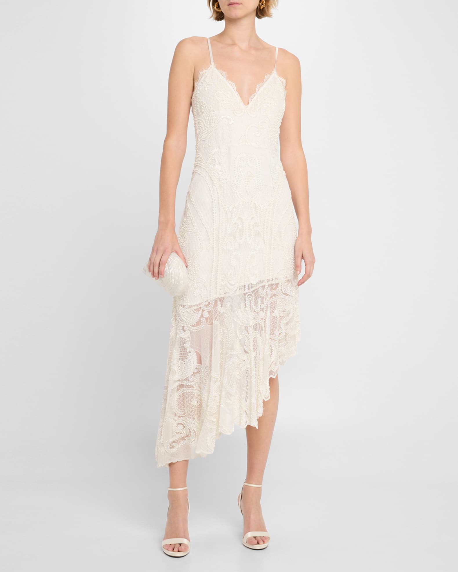 Anthropologie ★ Liv Foster Elara Asymmetrical Midi Dress Liv Foster Elara Asymmetrical Embroidered Lace Midi Dress at