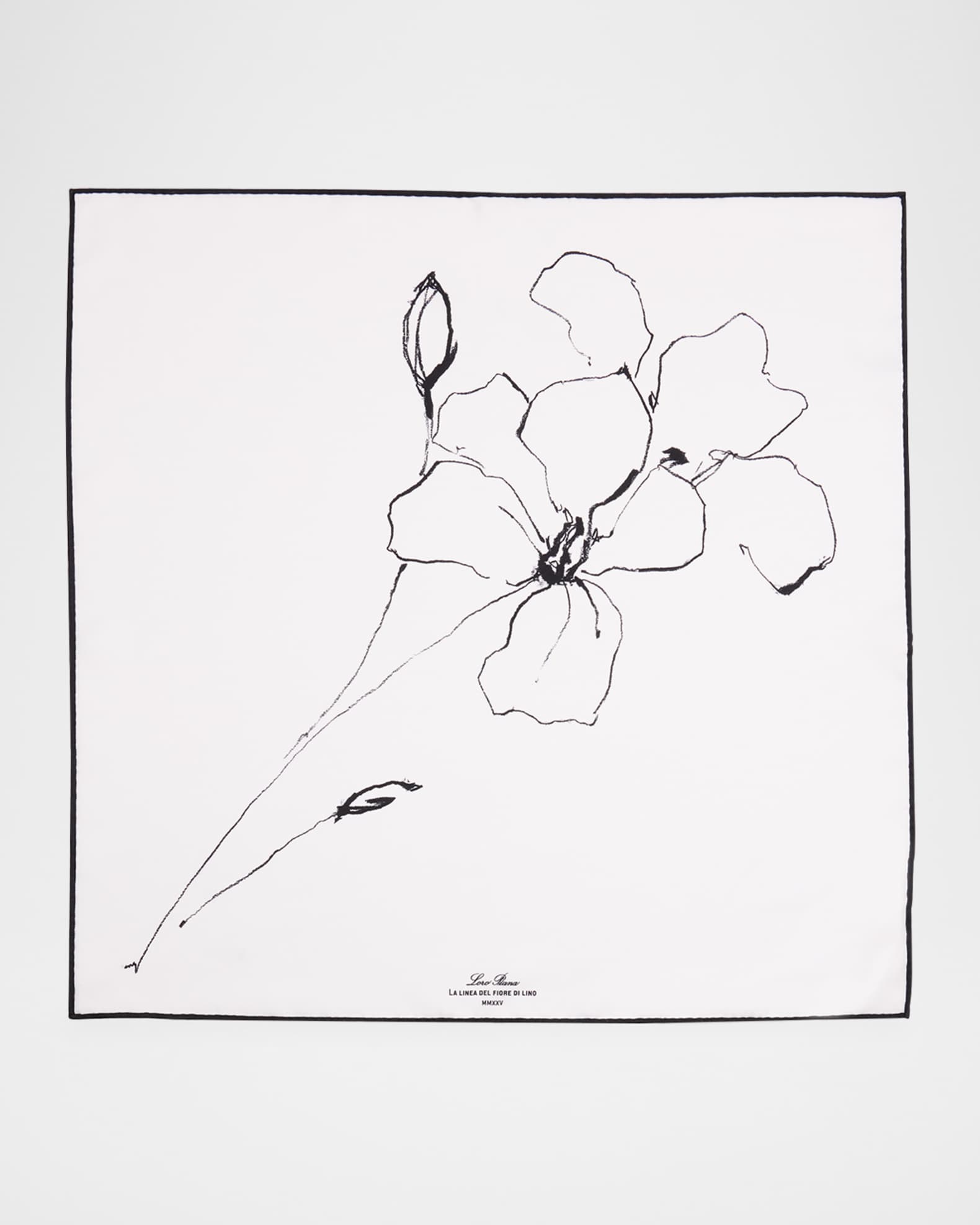 Linea Del Fiore Di Lino Silk Scarf 0