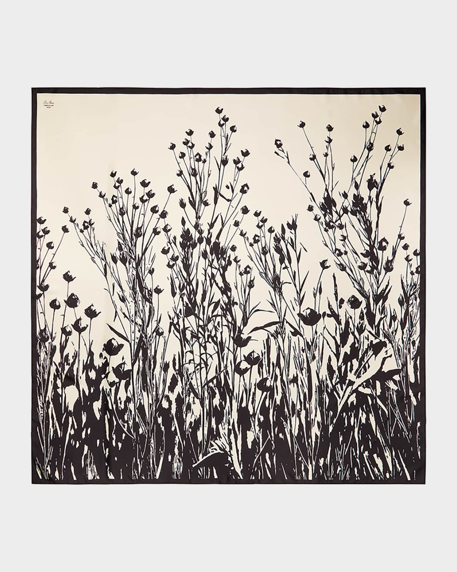 Campo Di Lino Floral-Print Silk Scarf 0