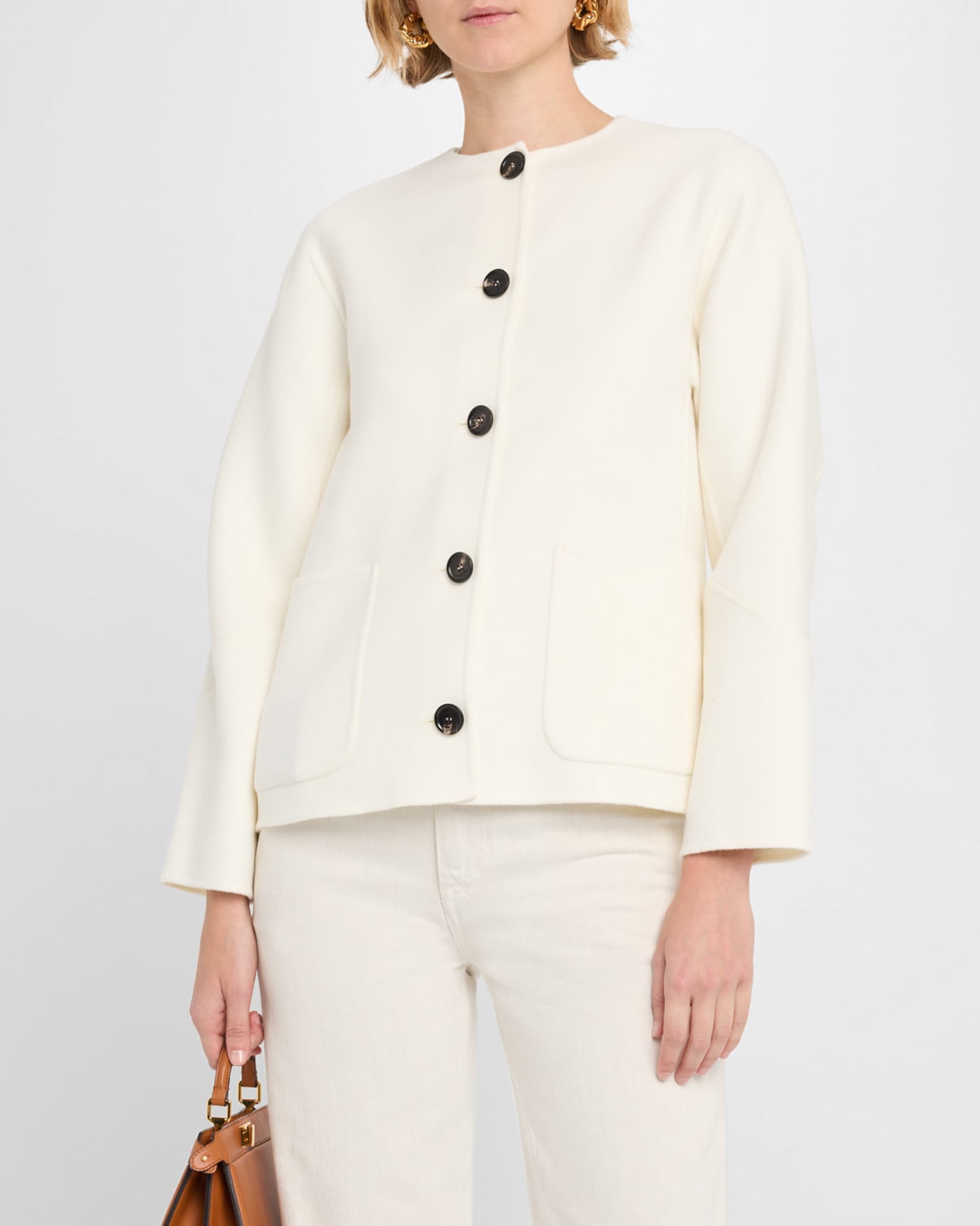 Loro Piana Navid Double Cashmere Single-Breasted Jacket | Neiman