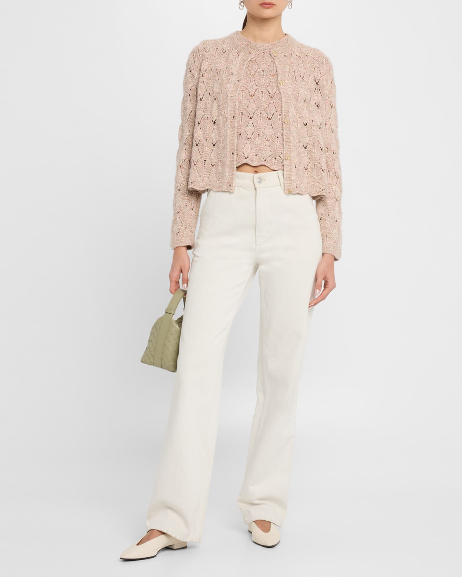 Verbania Linen, Silk, and Cashmere Cardigan Sweater 1