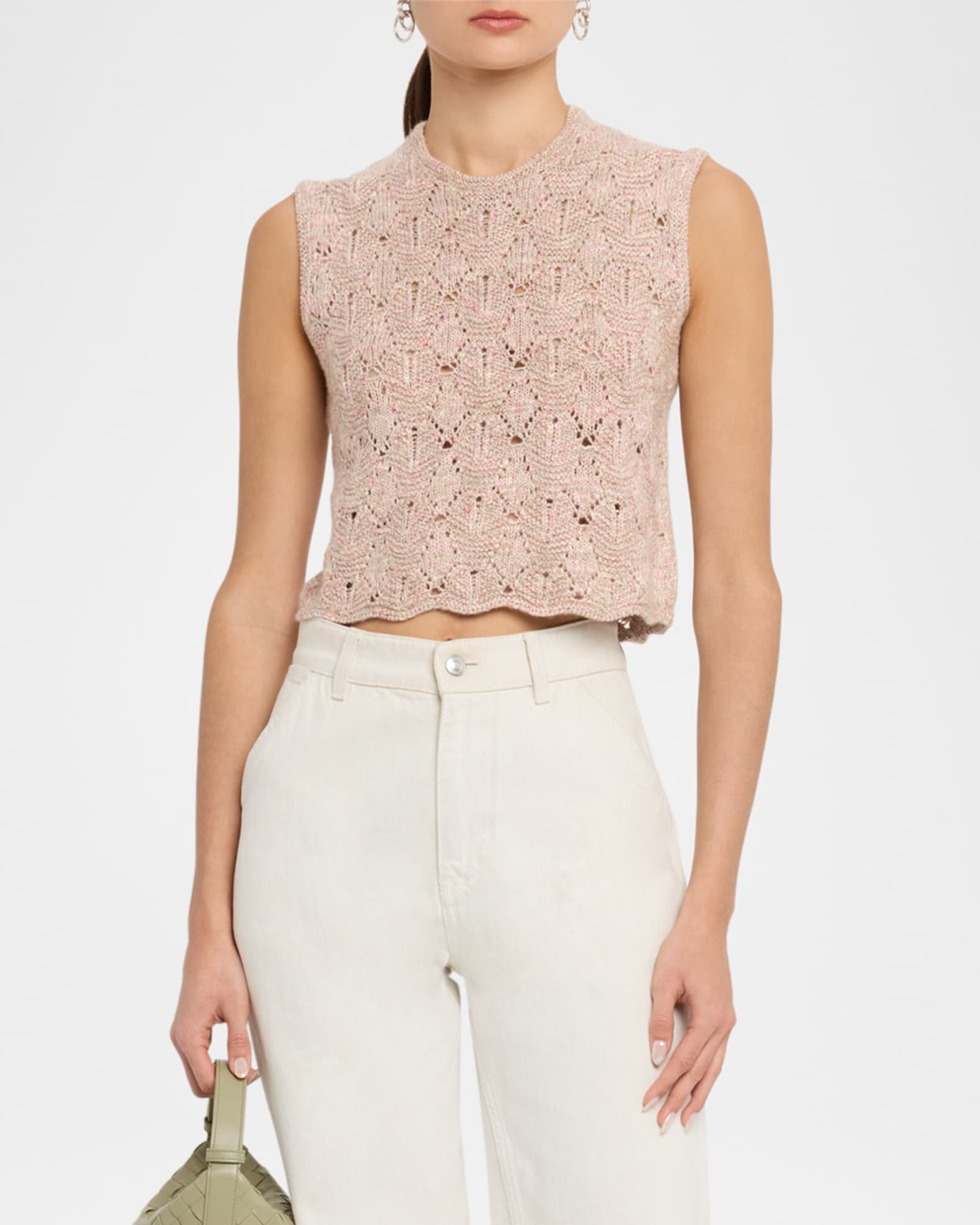 Loro Piana Verbania Sleeveless Cashmere Crop Sweater | Neiman Marcus