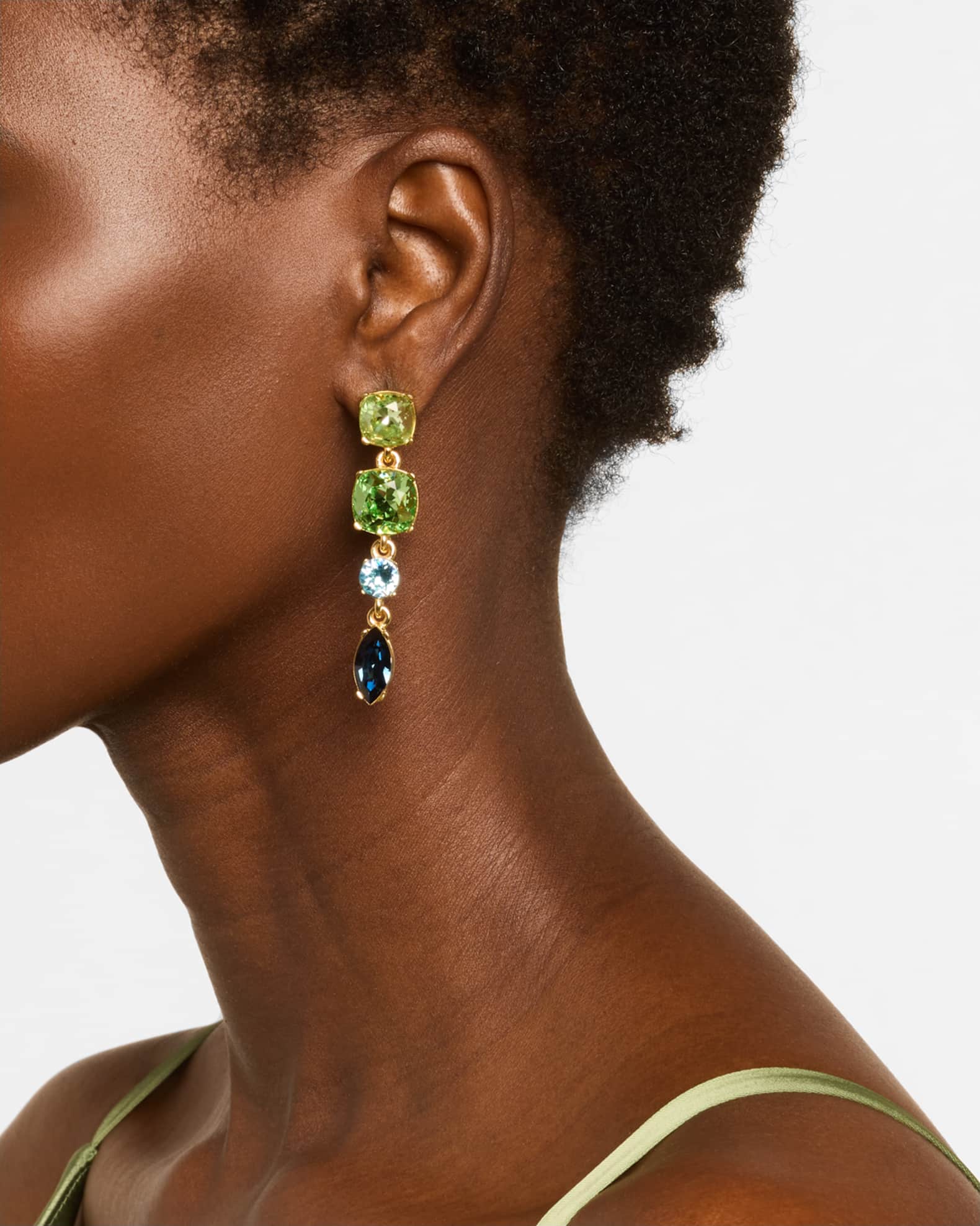 Crystal Four Drop Earrings 1
