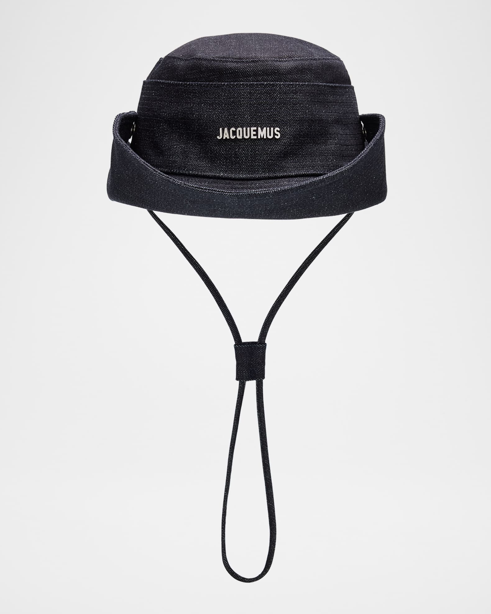 Jacquemus The de-Nimes Logo Cotton Denim Bucket Hat | Neiman Marcus