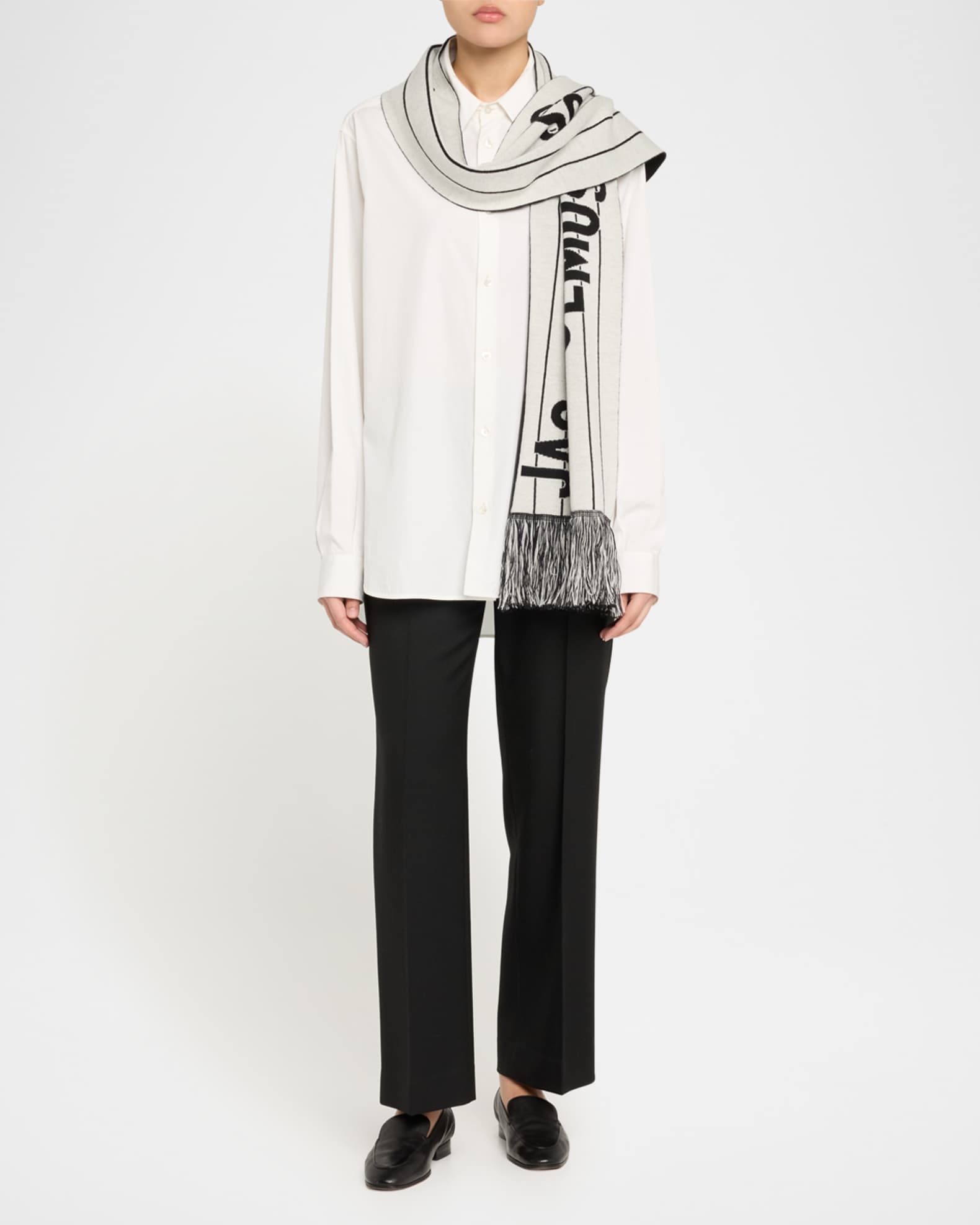 Jacquemus The Liga Striped Knit Scarf | Neiman Marcus