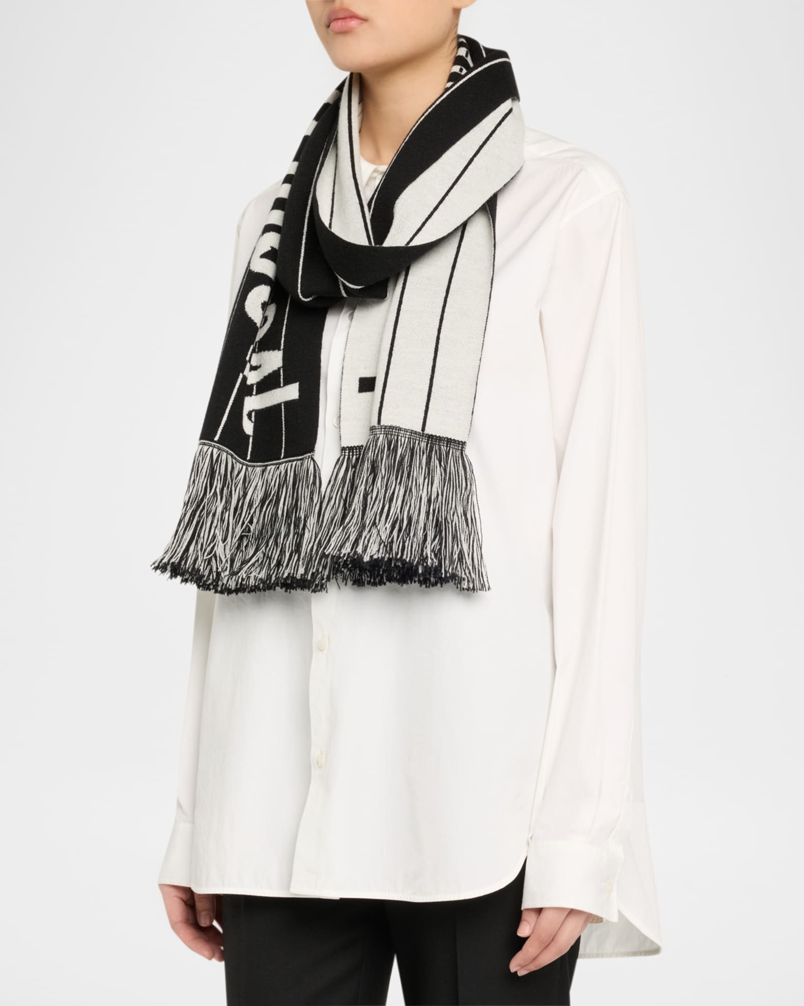 Jacquemus The Liga Striped Knit Scarf | Neiman Marcus