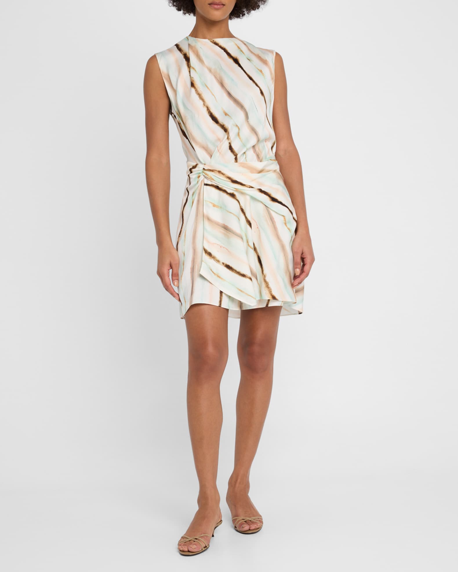 Delia Draped Tie-Dye Mini Dress 1
