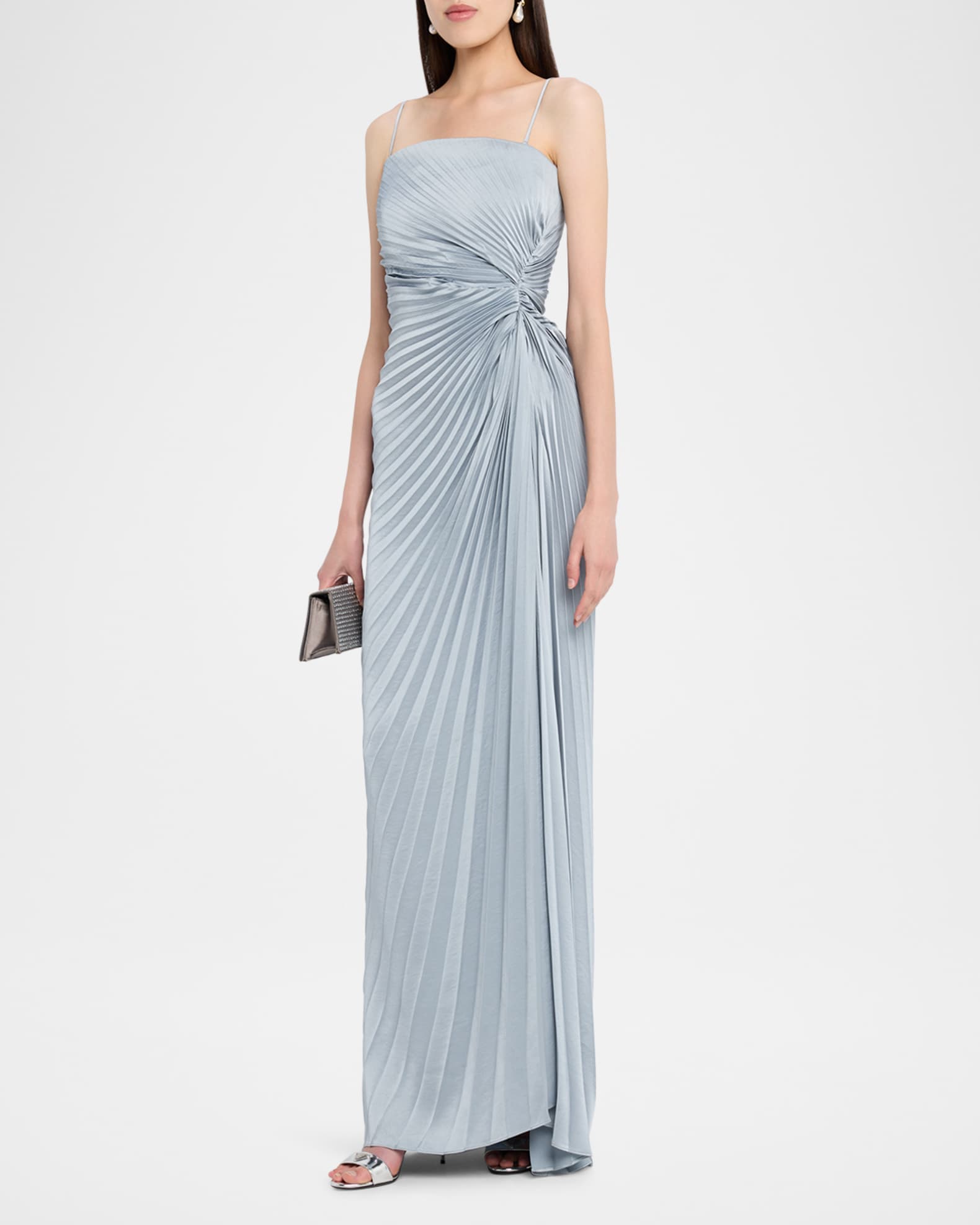 layla asymmetrical pleather dress Layla Tea Length Dress – Kay Unger main image 1
