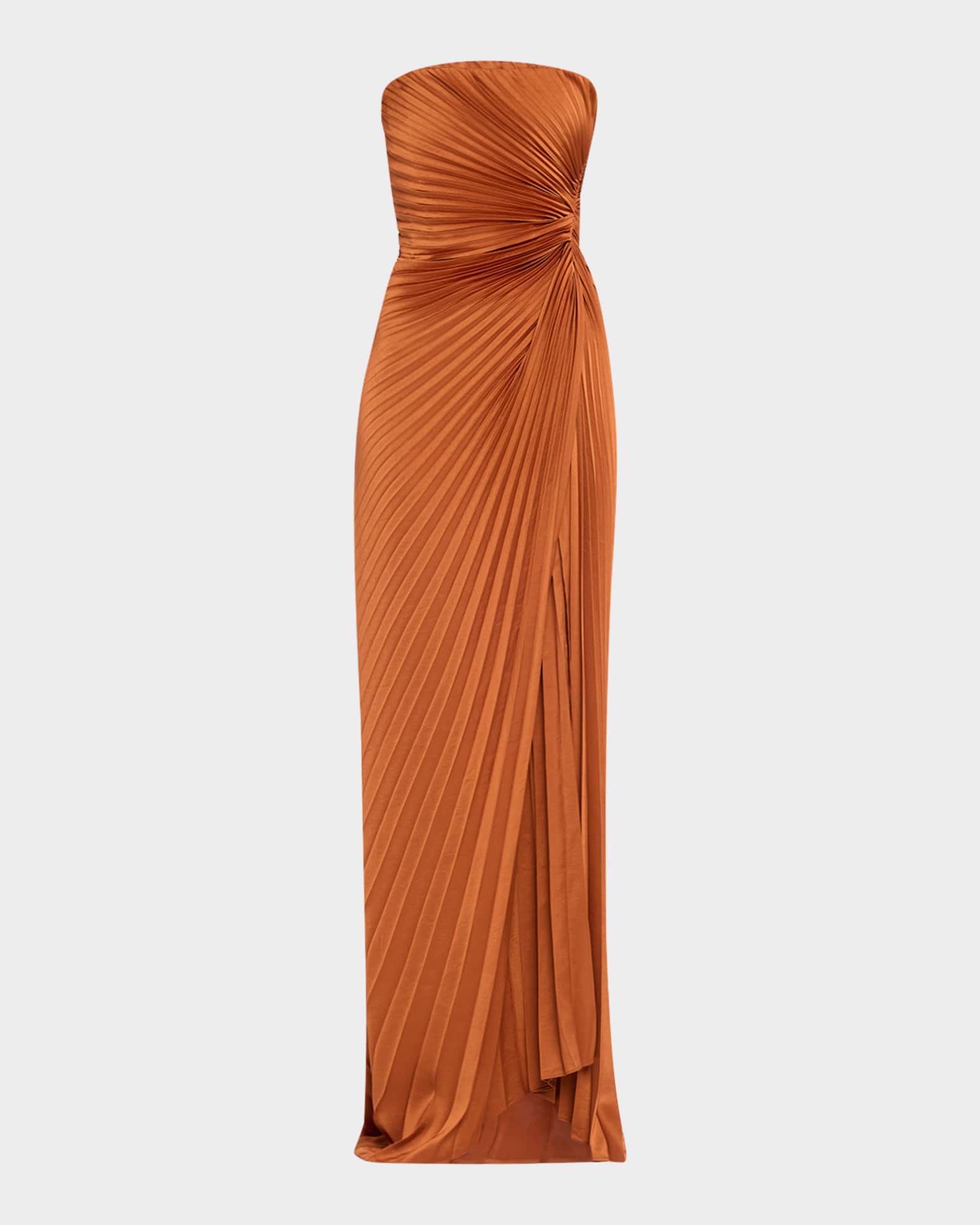 Layla Pleated Strapless Gown 0