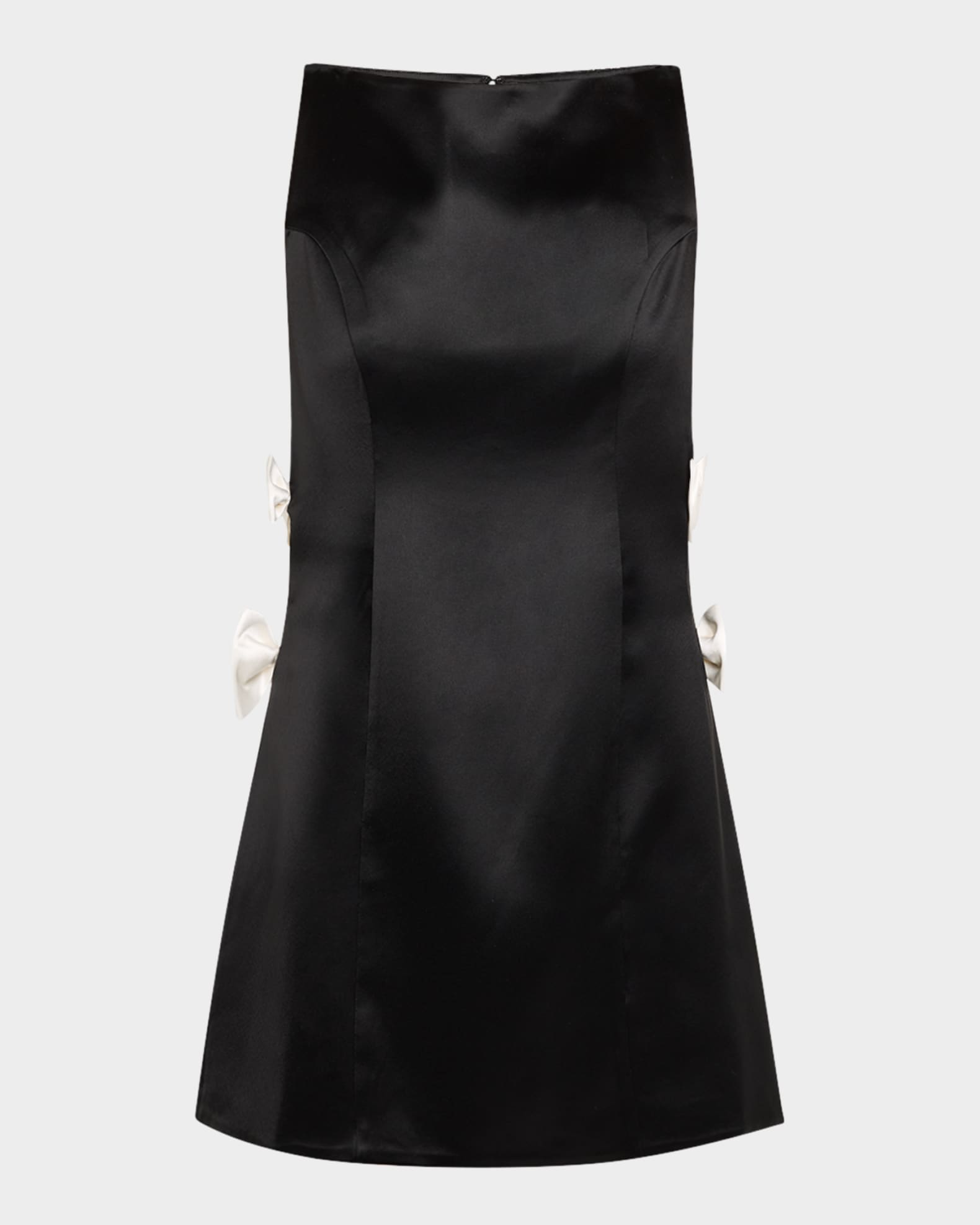 Nadine Satin Bow Mini Dress 0