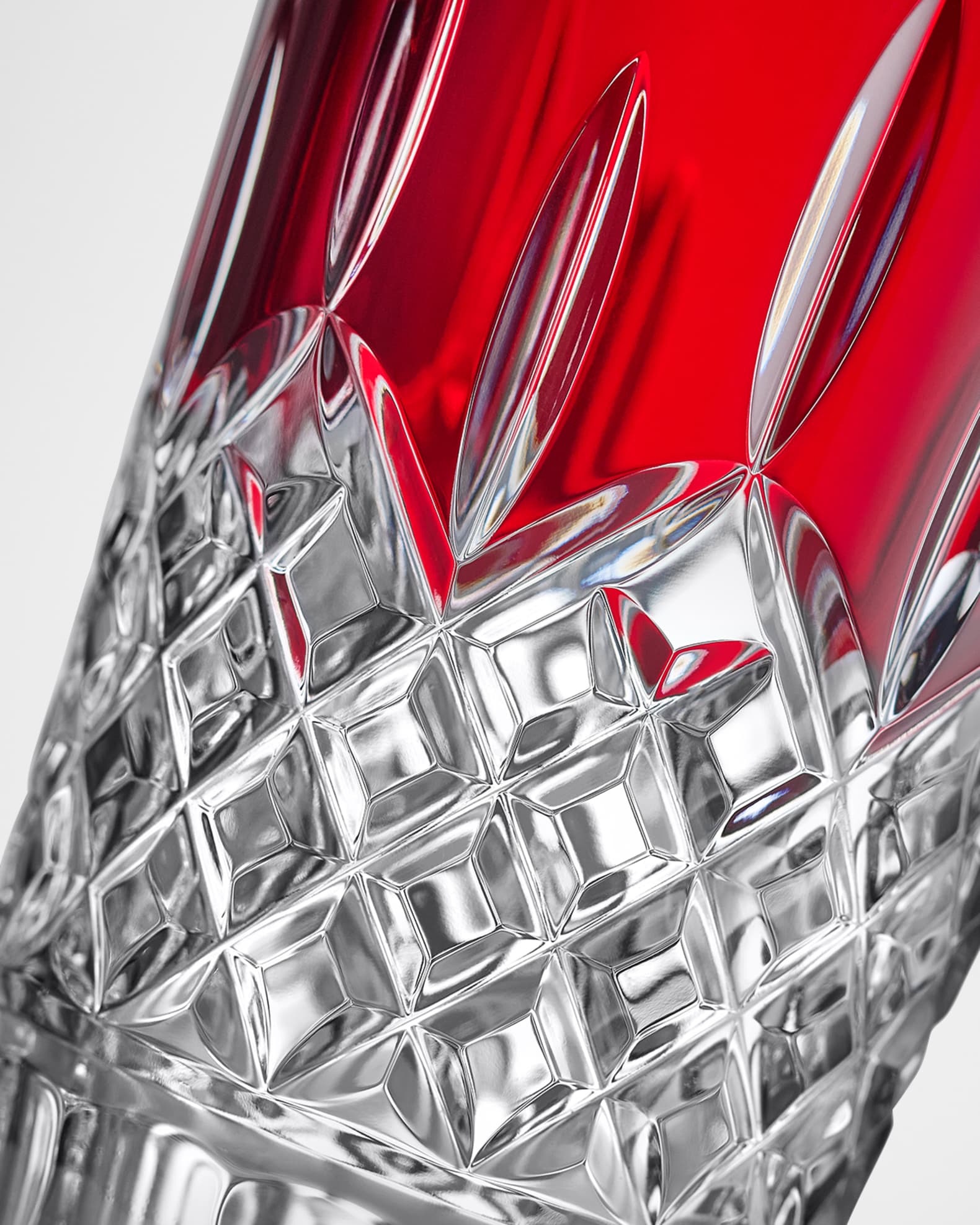 Lismore Red Vase, 10" 1