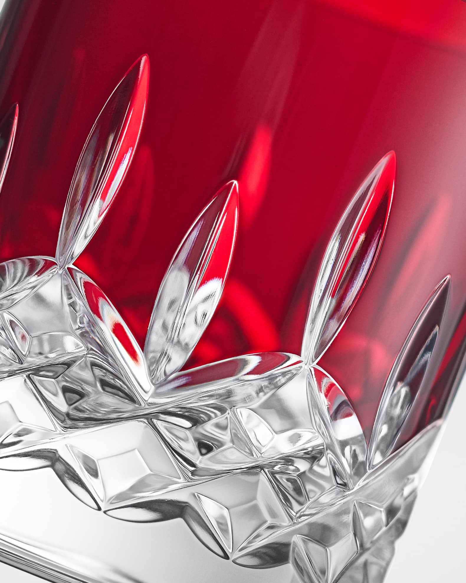 Lismore Red 6 oz. Straight Tumblers, Set of 2 1